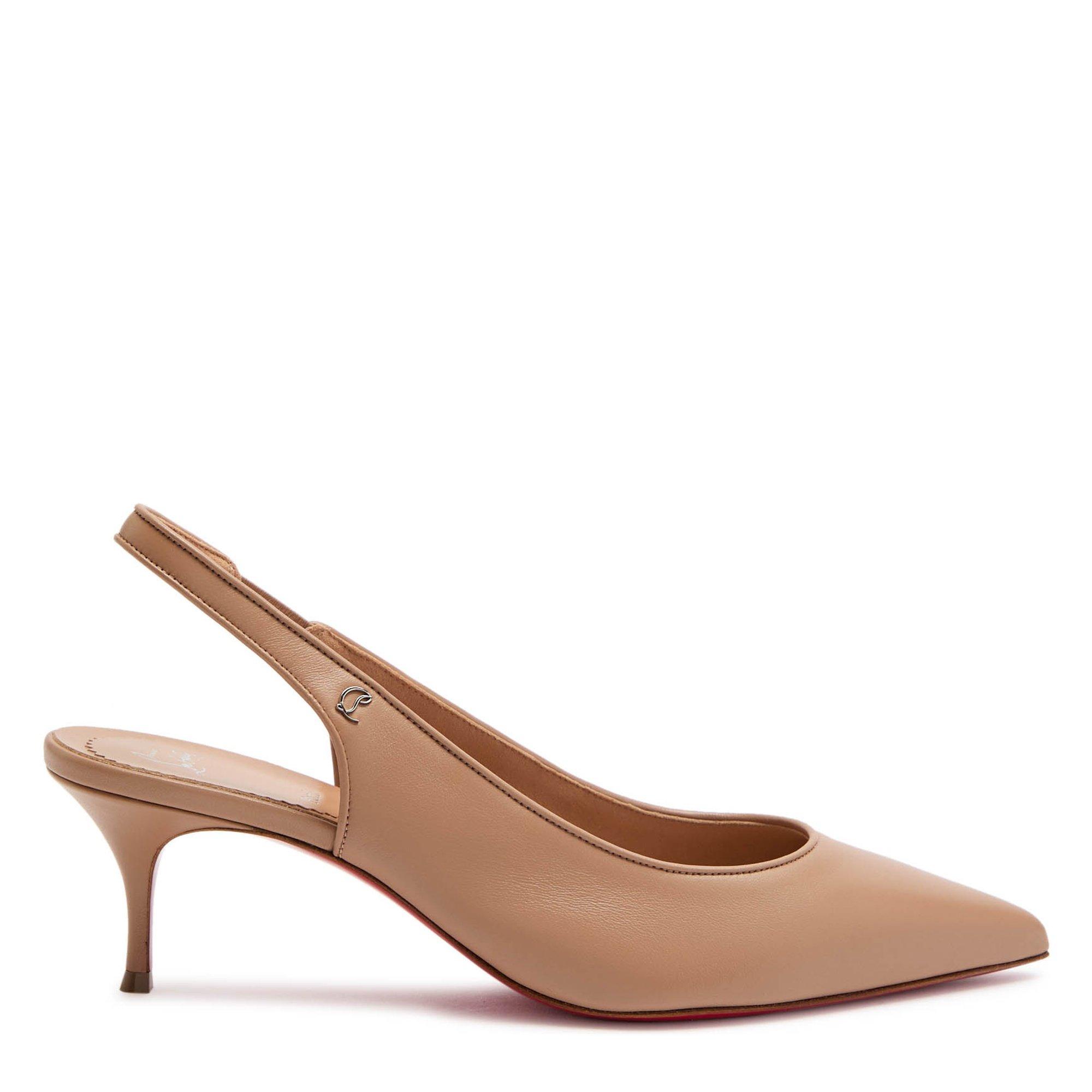 ROSE - Christian Louboutin - Women's Sporty Kate 55 Leather Slingbacks - 1