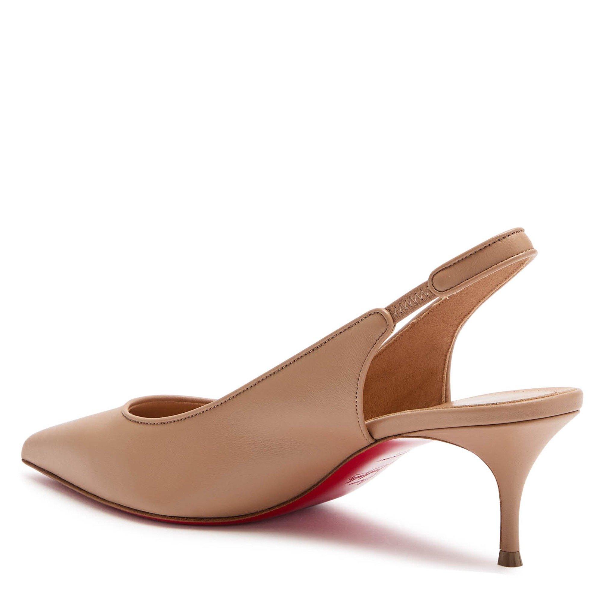 ROSE - Christian Louboutin - Women's Sporty Kate 55 Leather Slingbacks - 2
