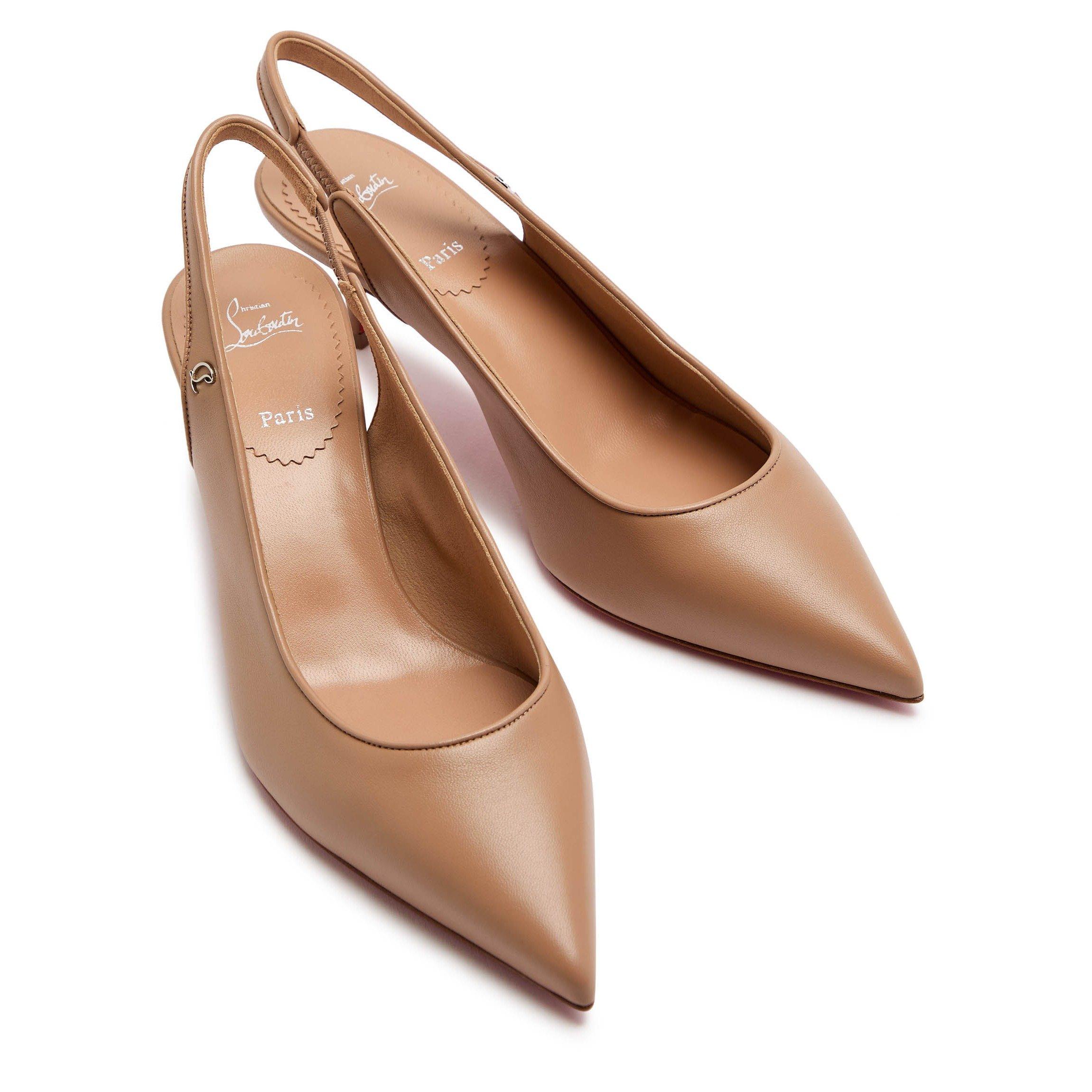 ROSE - Christian Louboutin - Women's Sporty Kate 55 Leather Slingbacks - 3