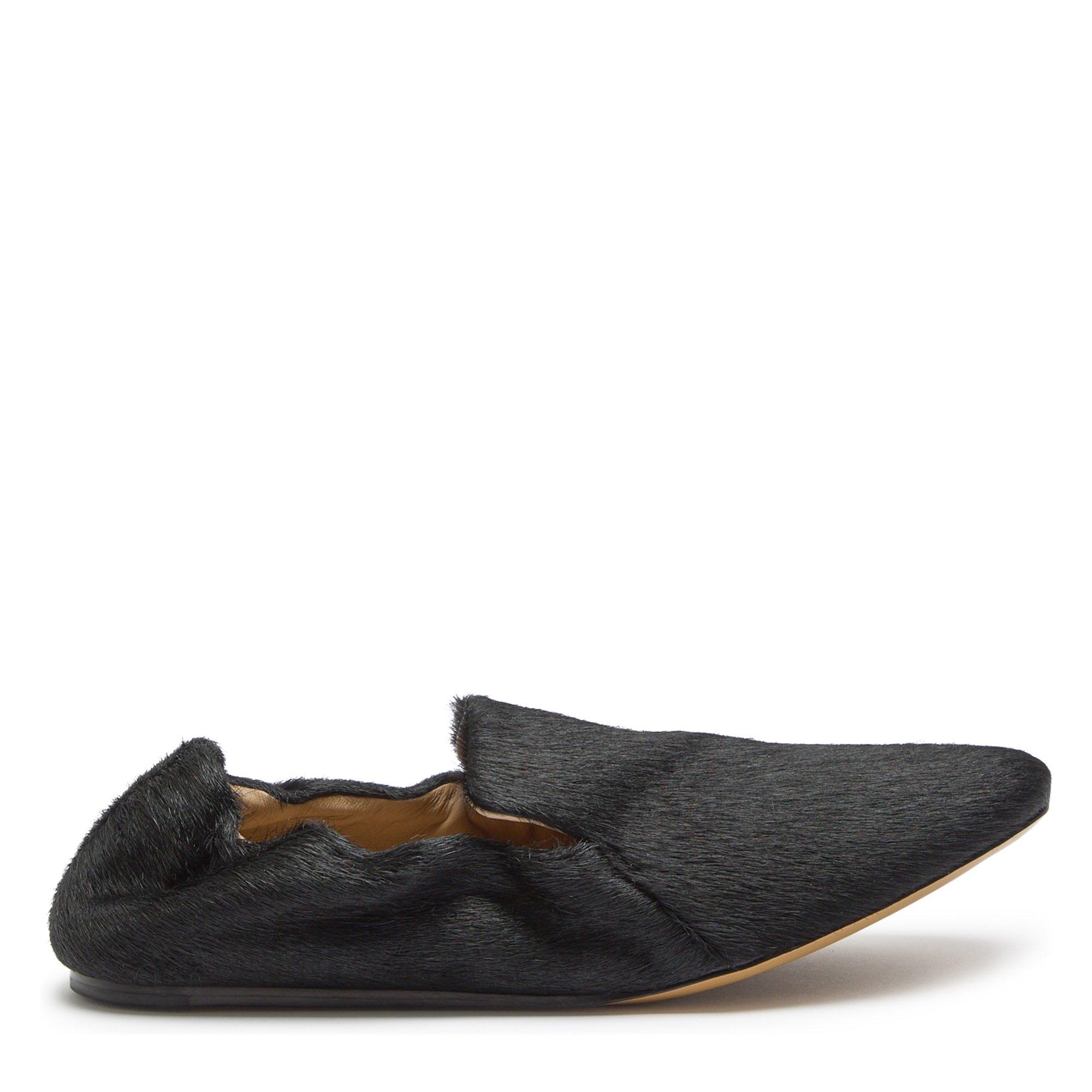 BLACK - Beryl - ORLANDO MOCASSIN PONY HAIR