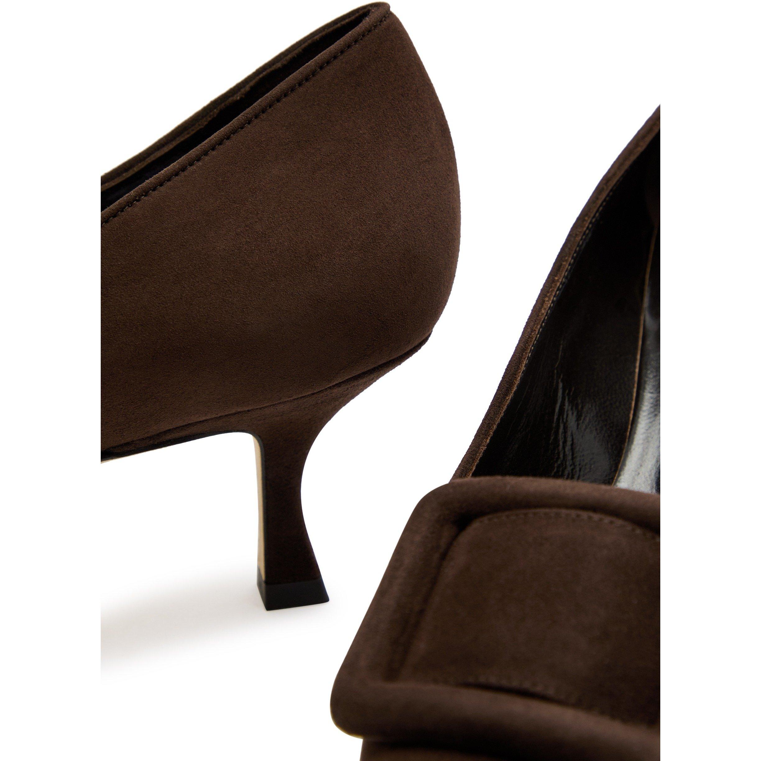 DARK BROWN - Manolo Blahnik - MAYSALEPUMP 50 SUEDE - 4