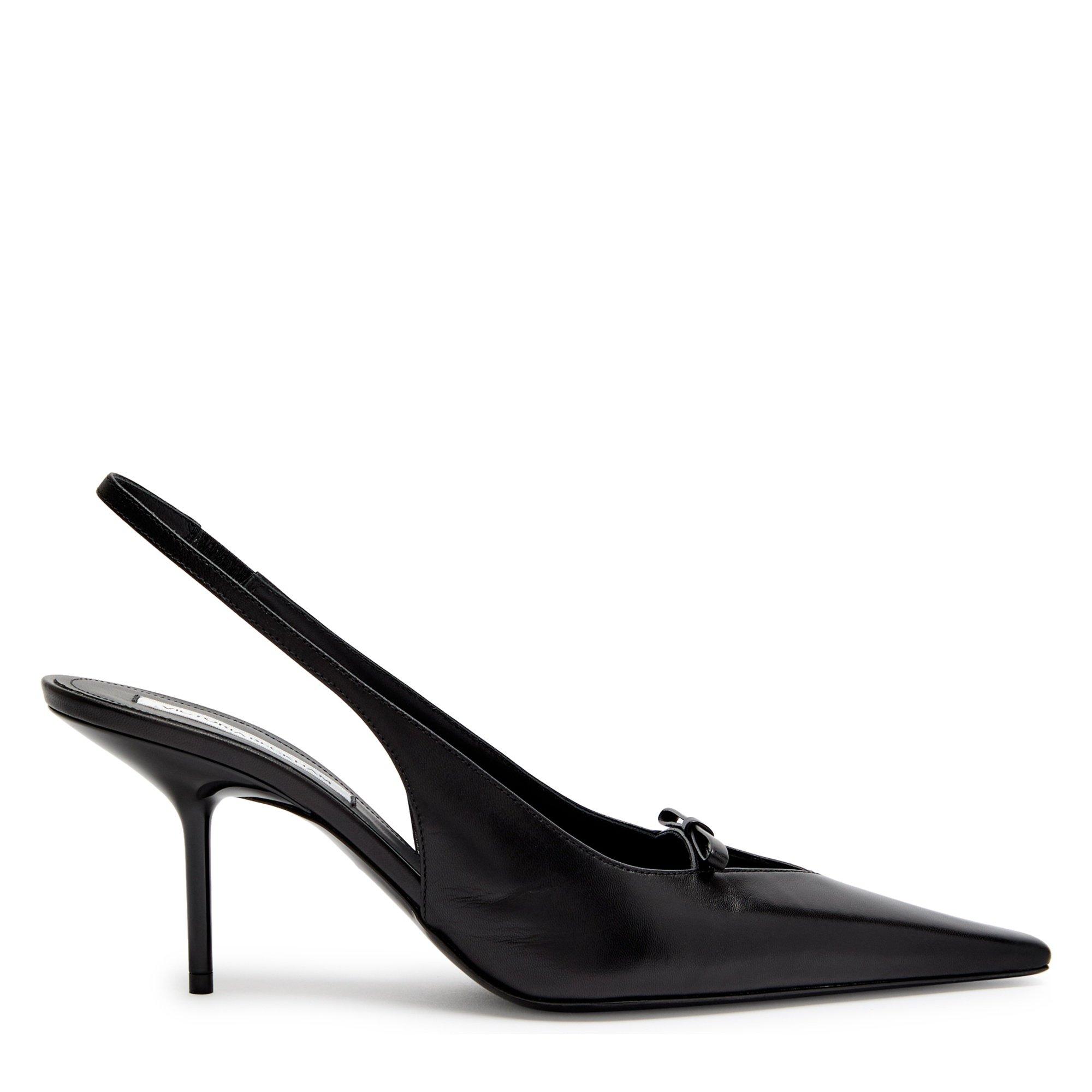 BLACK - Victoria Beckham - Women's 75mm Leather Slingbacks