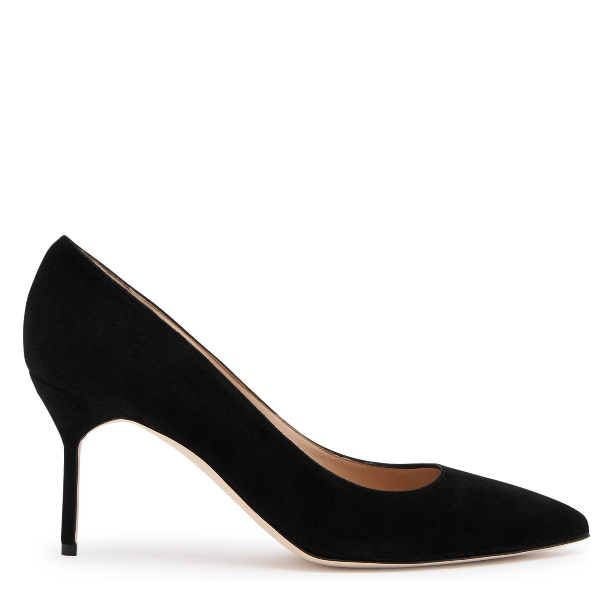 BLACK - Manolo Blahnik - BIBI SUEDE PUMP 70MM - 1