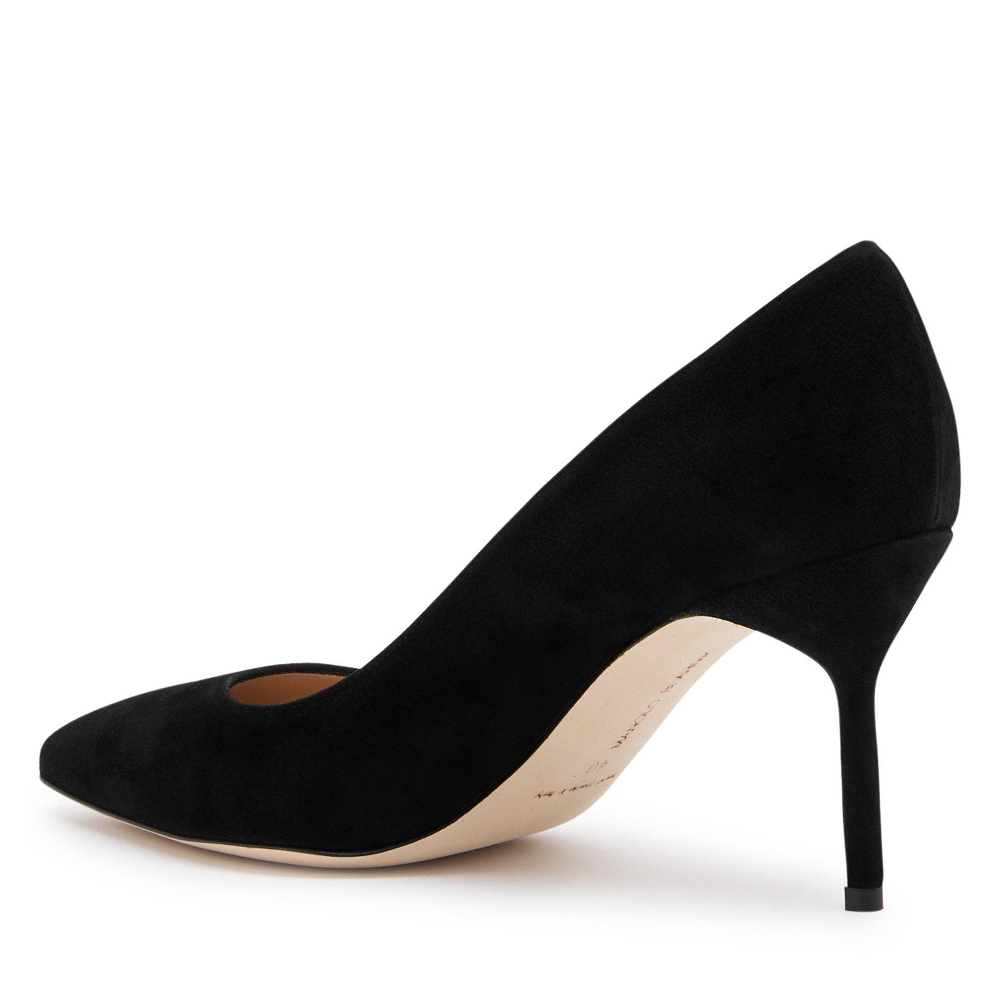 BLACK - Manolo Blahnik - BIBI SUEDE PUMP 70MM - 2
