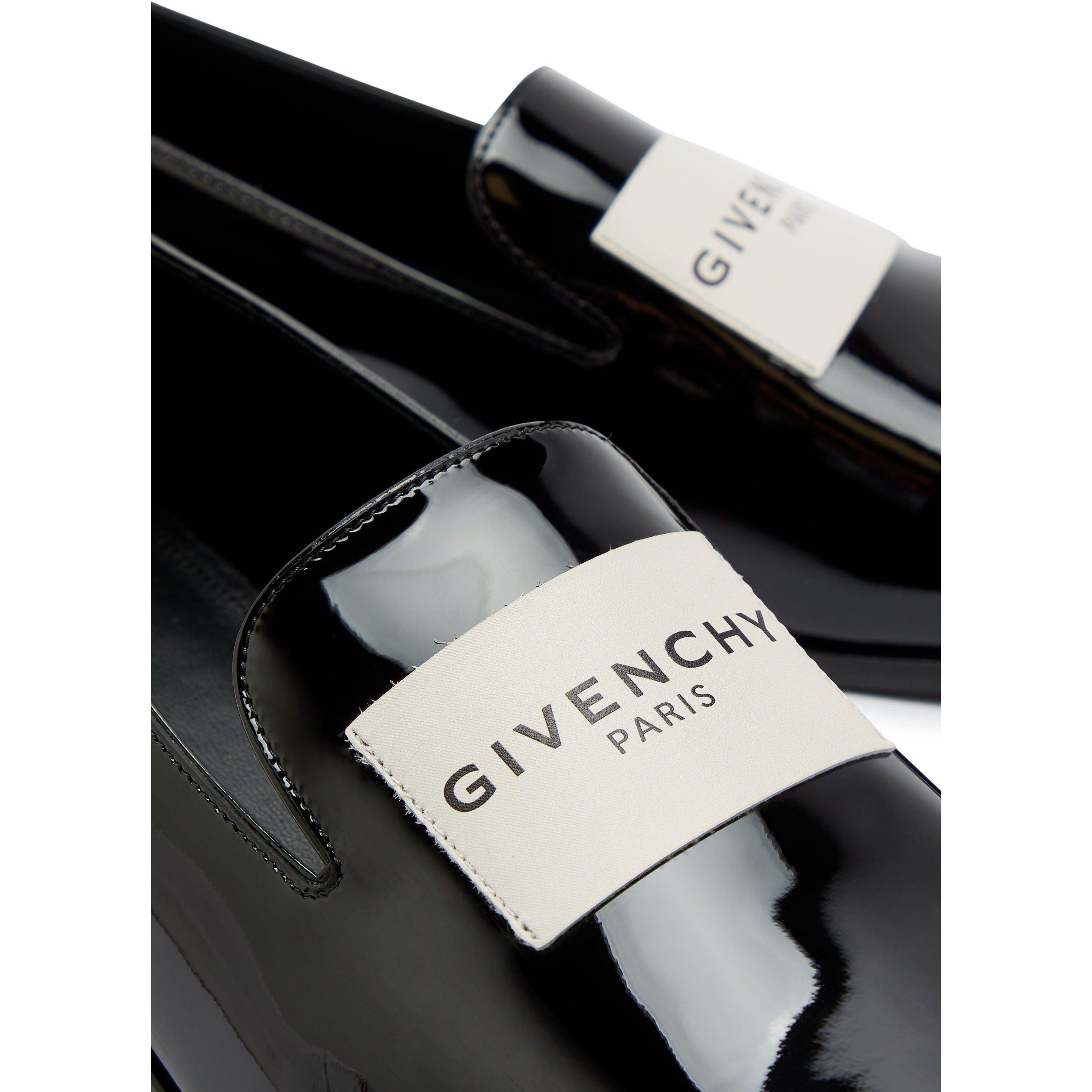 BLACK - GIVENCHY - TUX PATENT LOGO LOAFER - 4