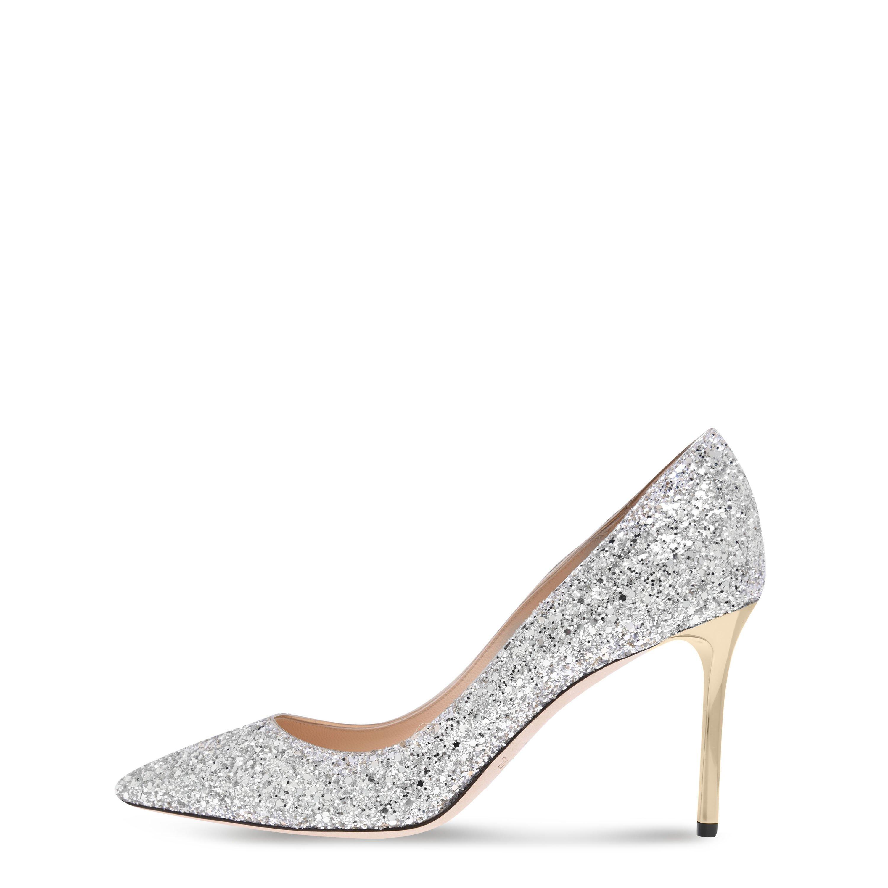 Champagne - Jimmy Choo - Women's Glitter Romy 85 Heels - 3