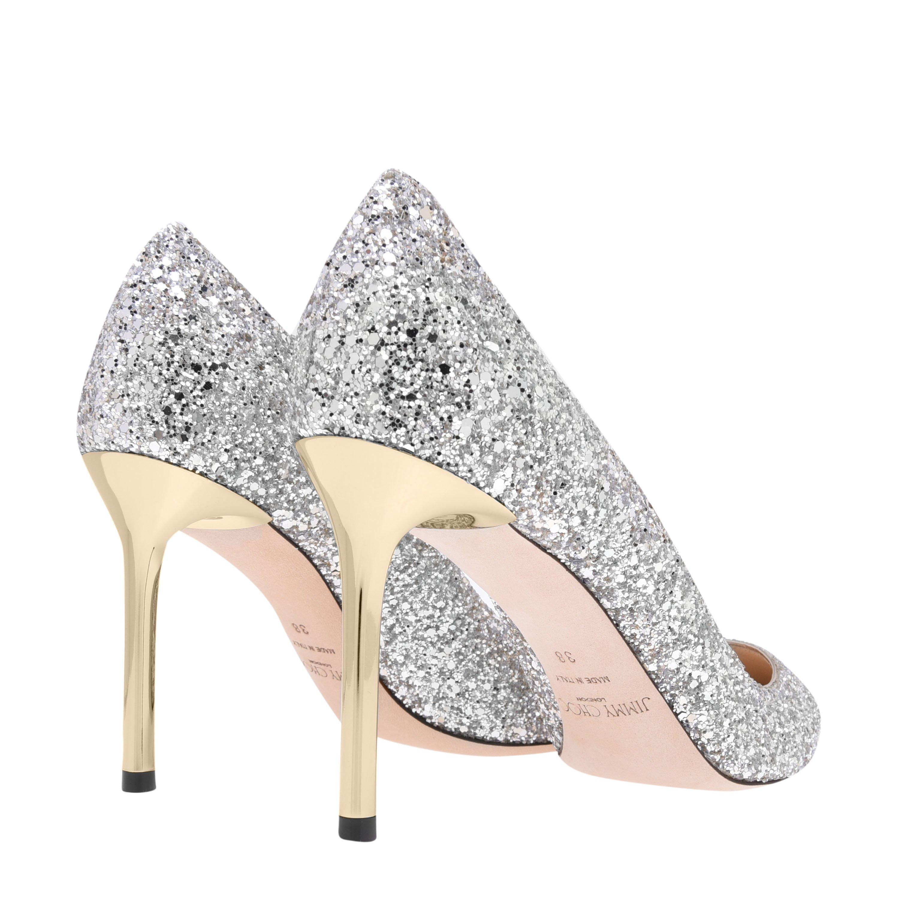 Jimmy Choo | Women's Glitter Romy 85 Heels | Stiletto Heels