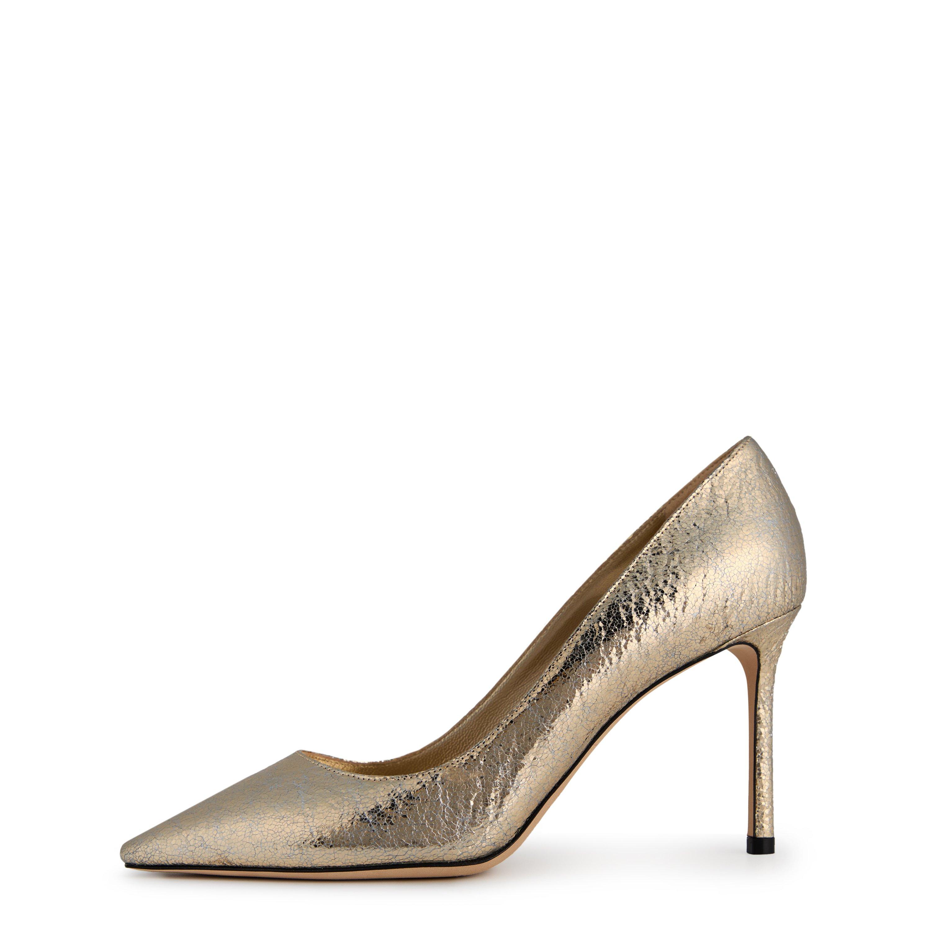 Gold - Jimmy Choo - Women's Glitter Romy 85 Heels - 3