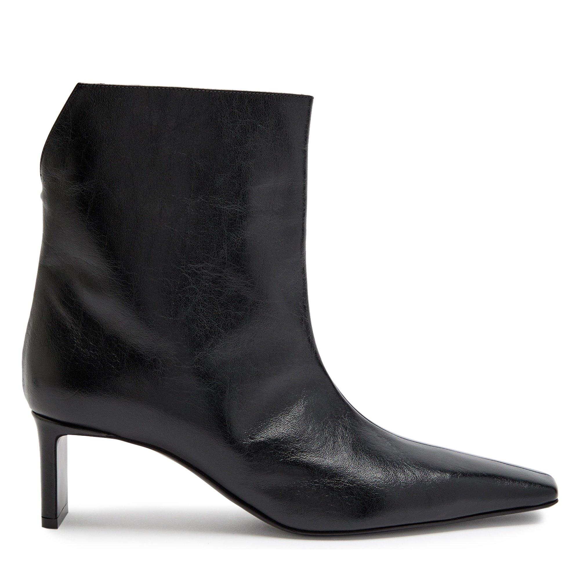 BLACK - Khaite - Women's Ona 55 Leather Heeled Ankle Boots - 1