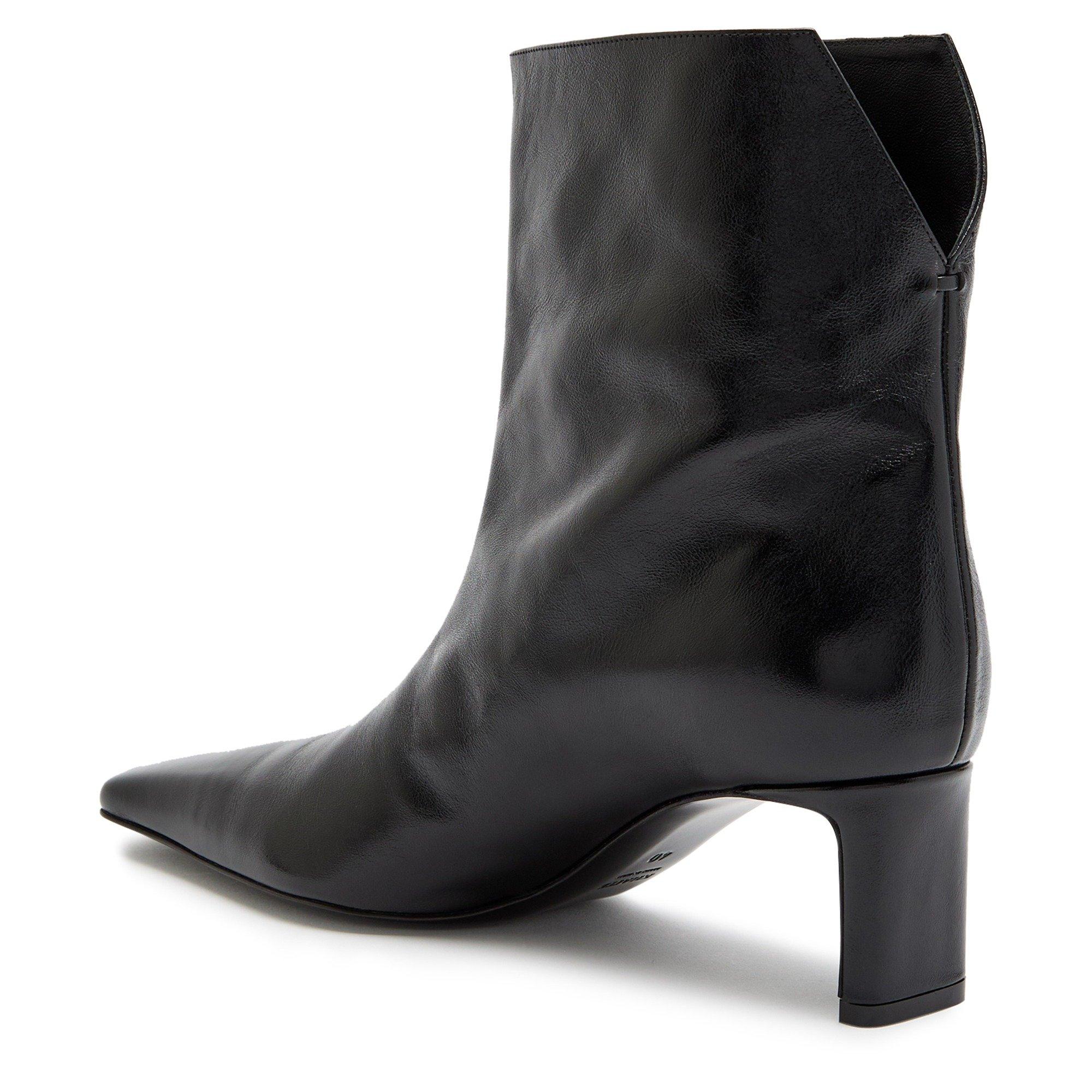 BLACK - Khaite - Women's Ona 55 Leather Heeled Ankle Boots - 2