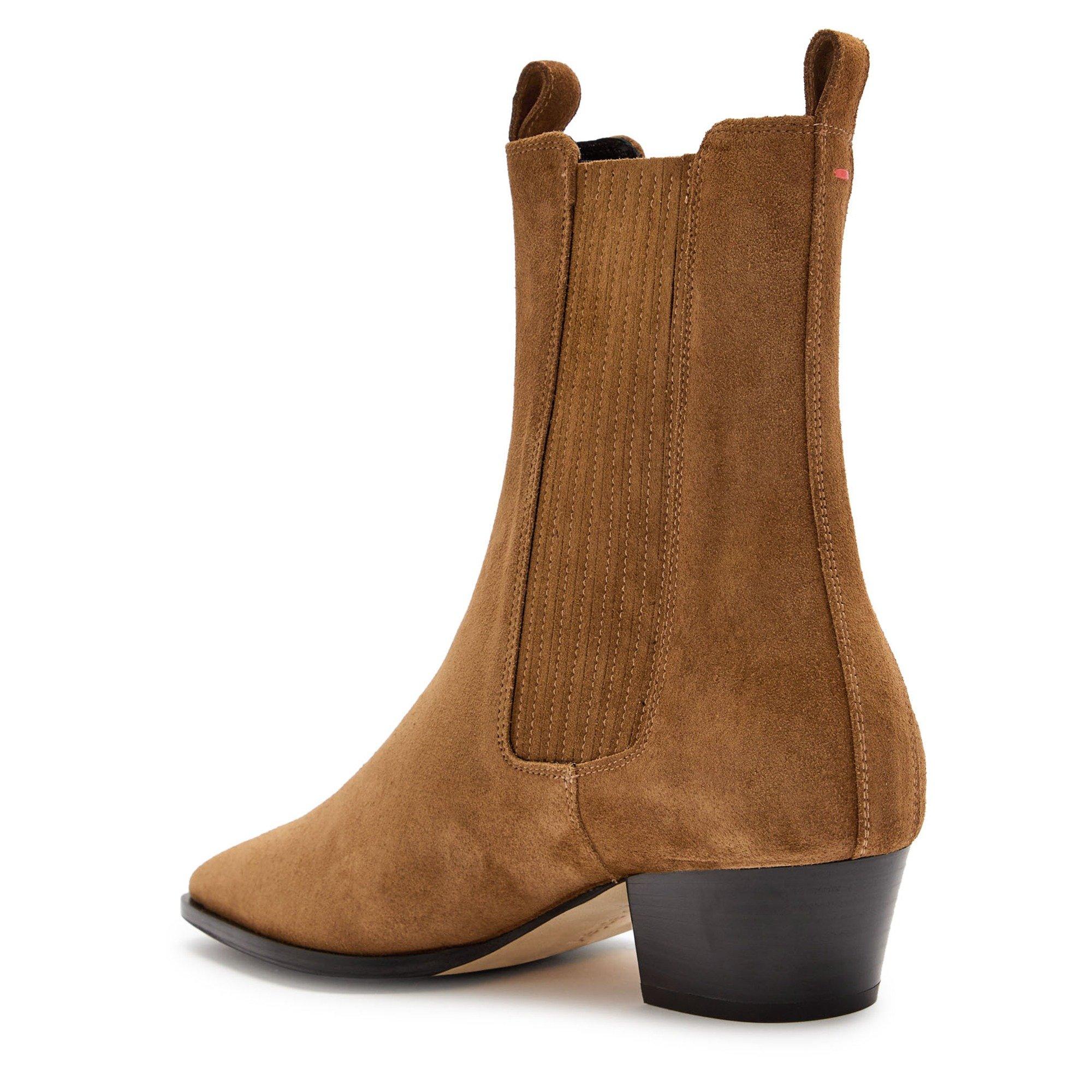 TAN - Aeyde - AGATA COW SUEDE LEATHER TOBACC - 2