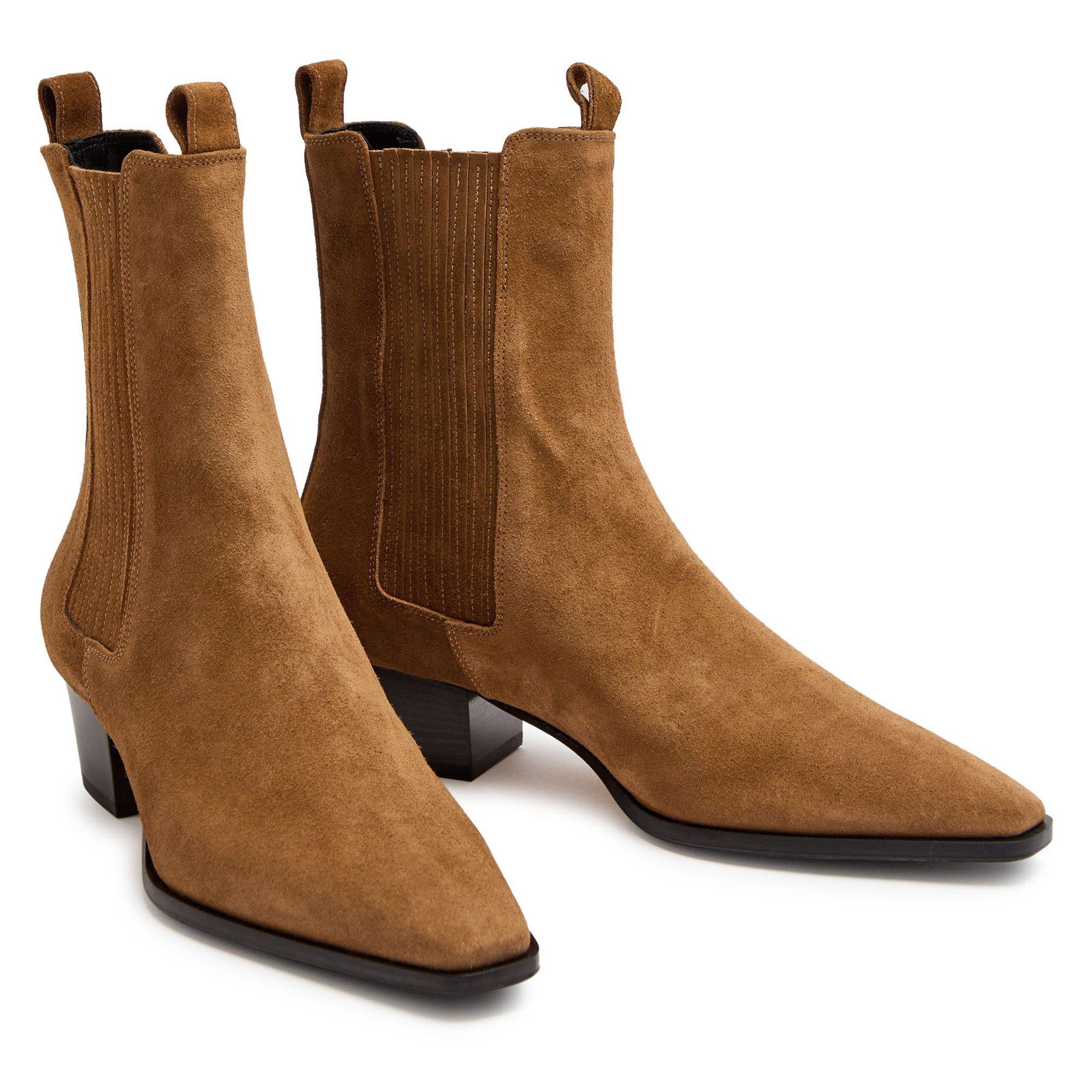 TAN - Aeyde - AGATA COW SUEDE LEATHER TOBACC - 3