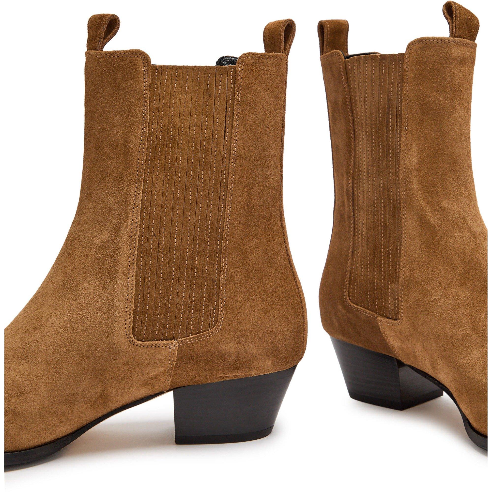 TAN - Aeyde - AGATA COW SUEDE LEATHER TOBACC - 4