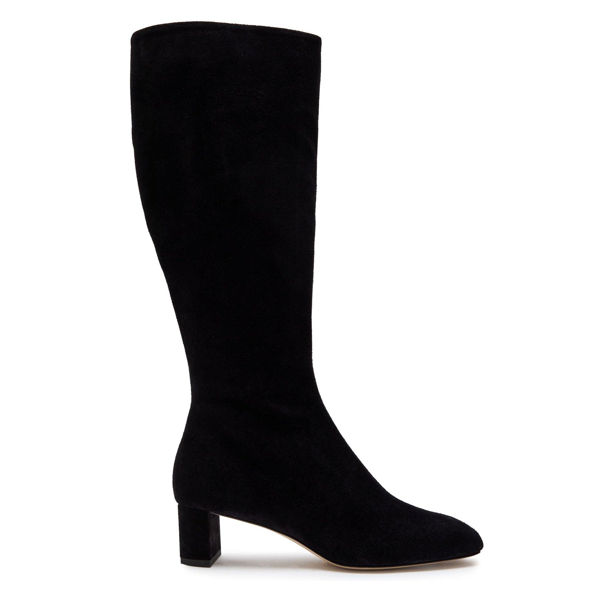 BLACK - Aeyde - MARTY COW SUEDE LEATHER BLACK
