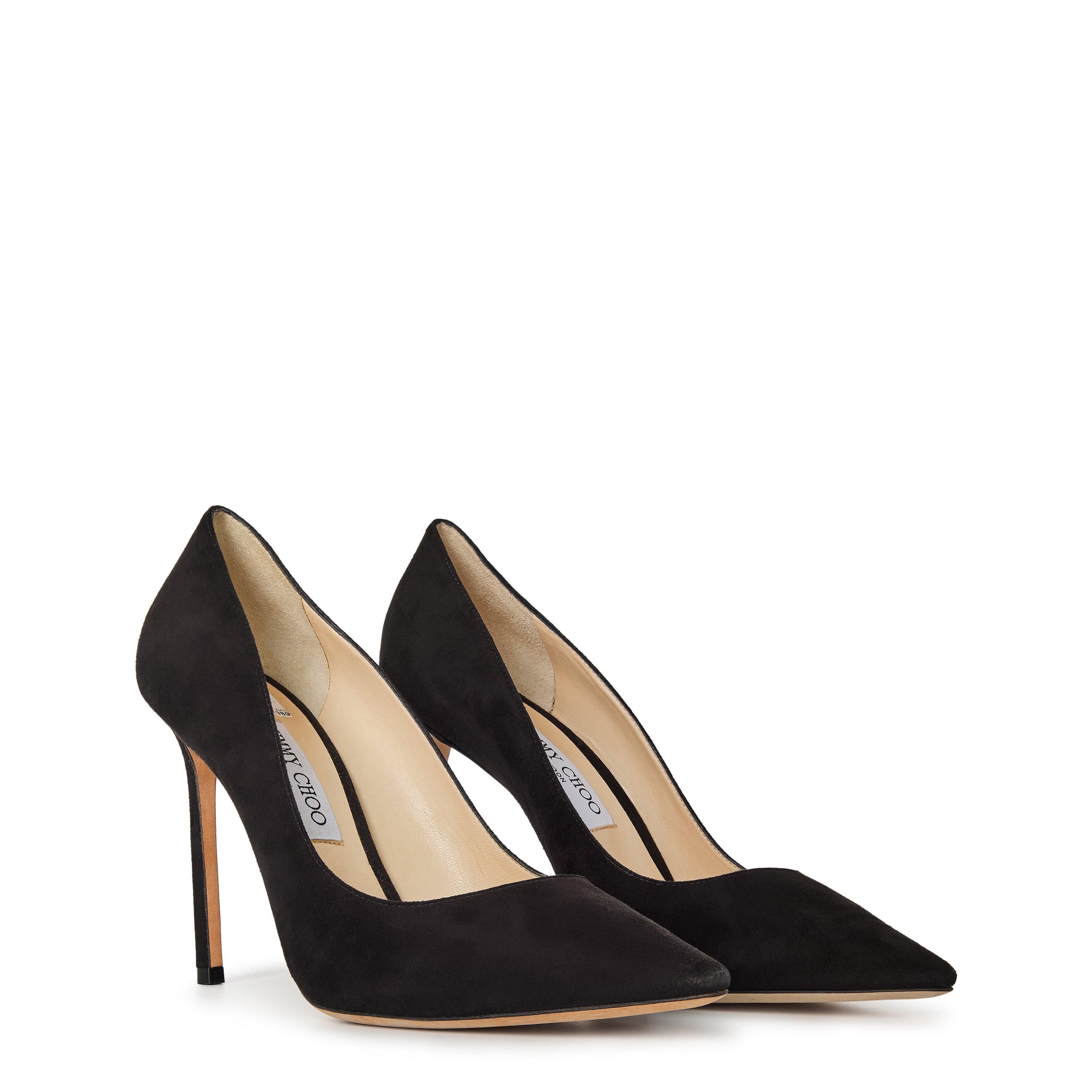 Black - Jimmy Choo - Women's Romy 100 Leather Heels - 4