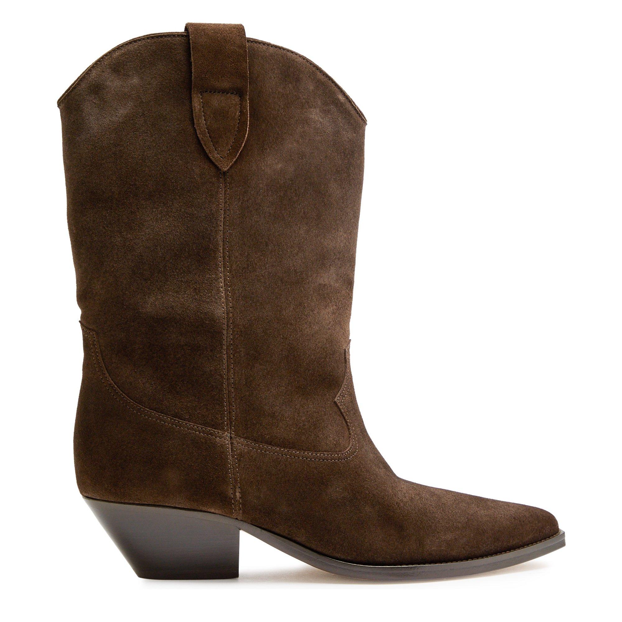 BROWN - Marant Etoile - Women's Duerto Suede Western Boots - 1