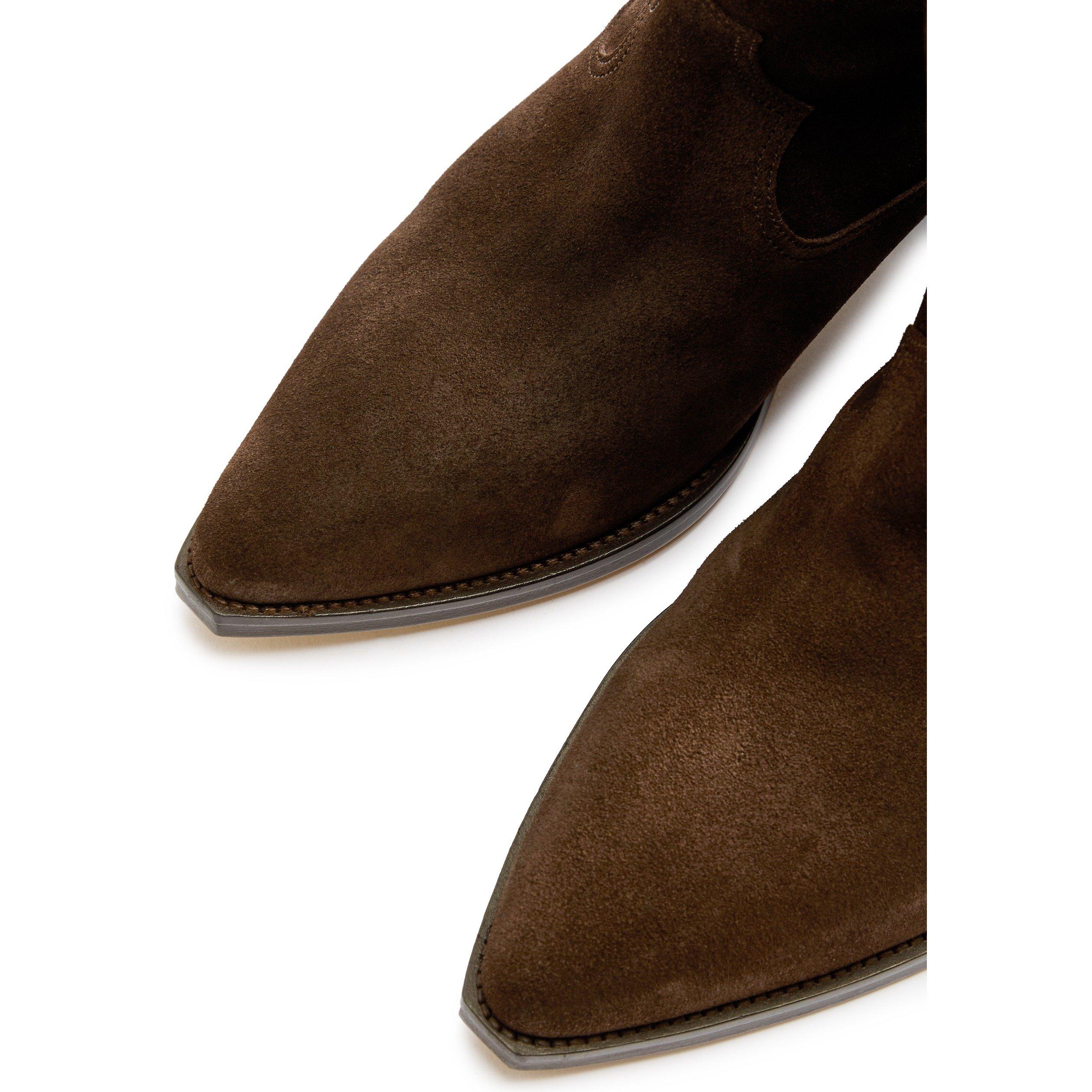 BROWN - Marant Etoile - Women's Duerto Suede Western Boots - 3