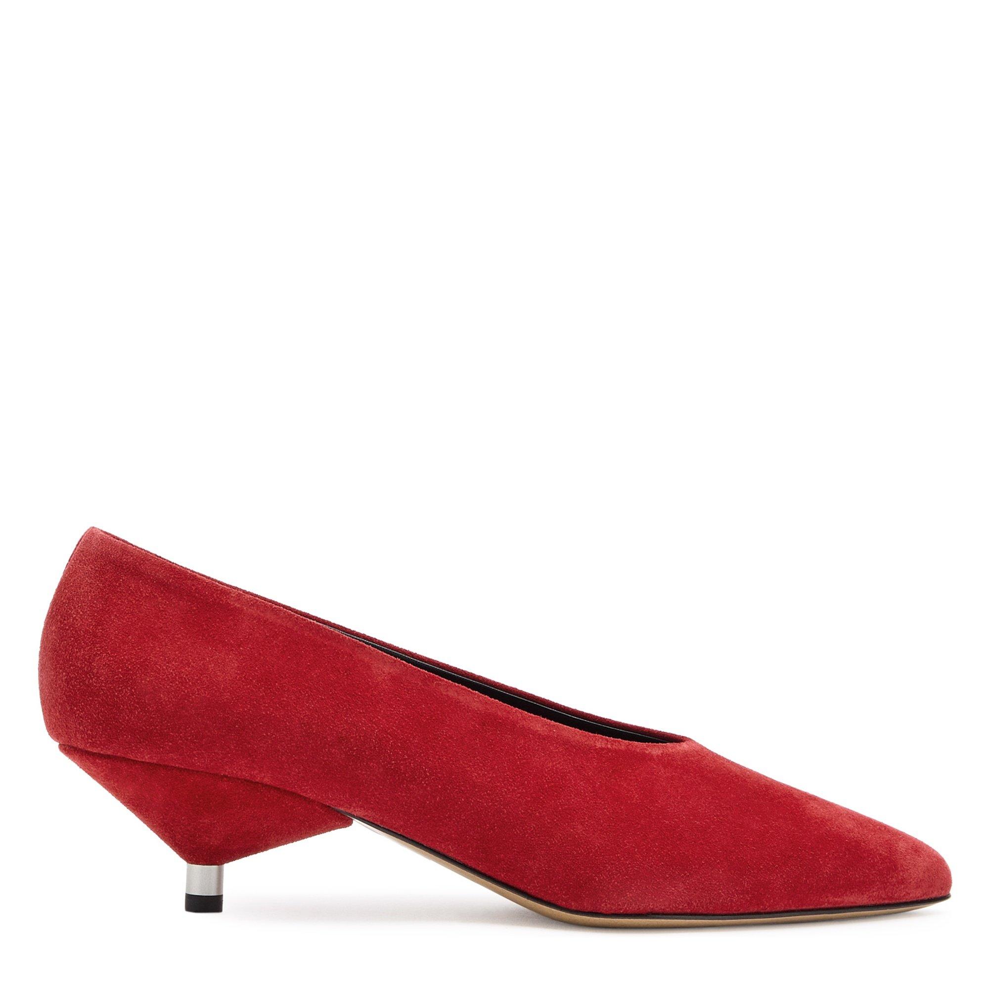 RED - Marant Etoile - Women's Ebisa Suede Ballet Pumps