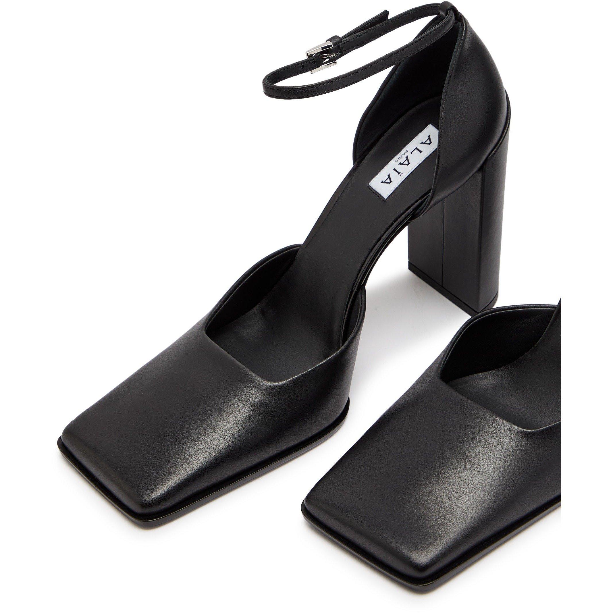 BLACK - Alaia - DOrsay 90 Square Toe Pump - 3