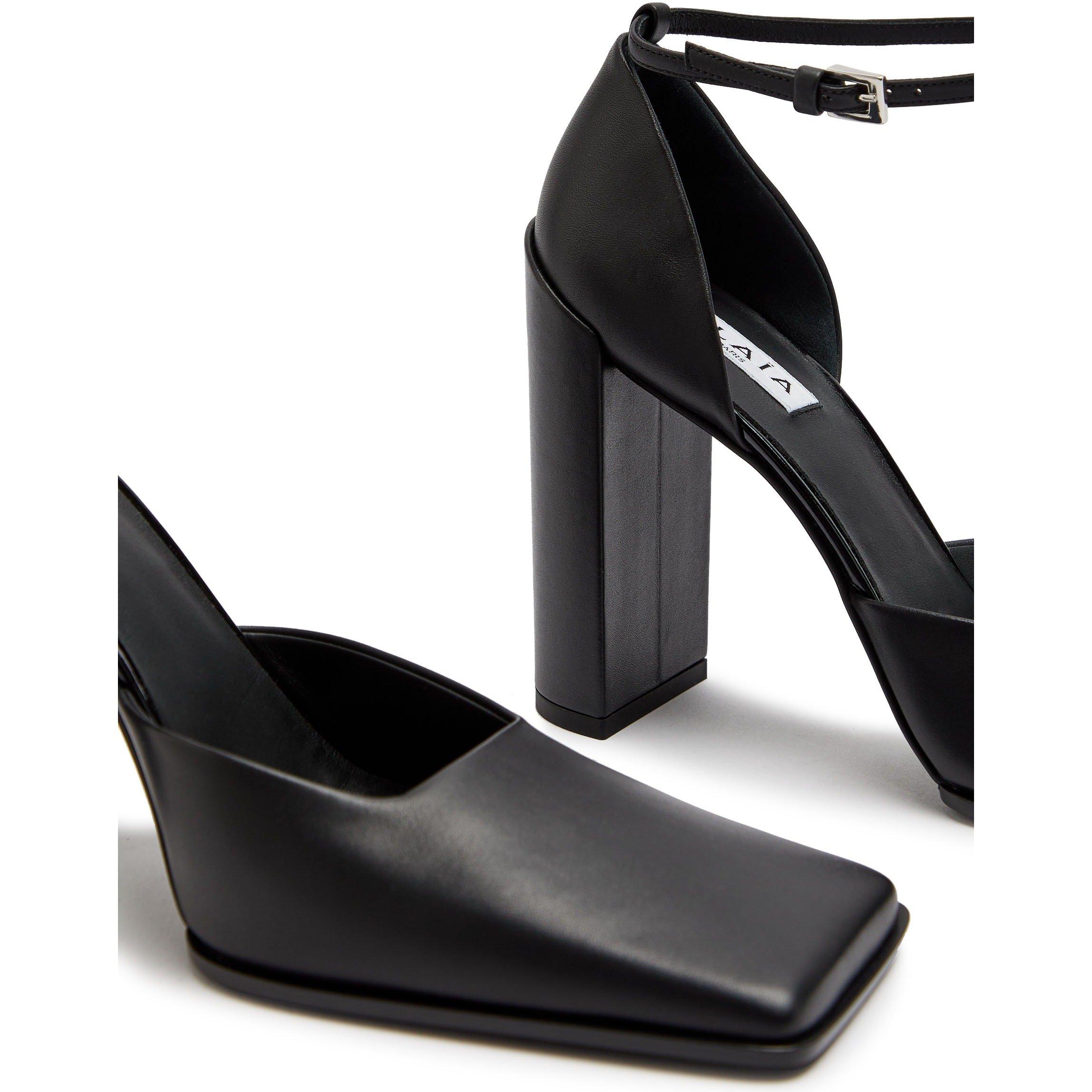 BLACK - Alaia - DOrsay 90 Square Toe Pump - 4