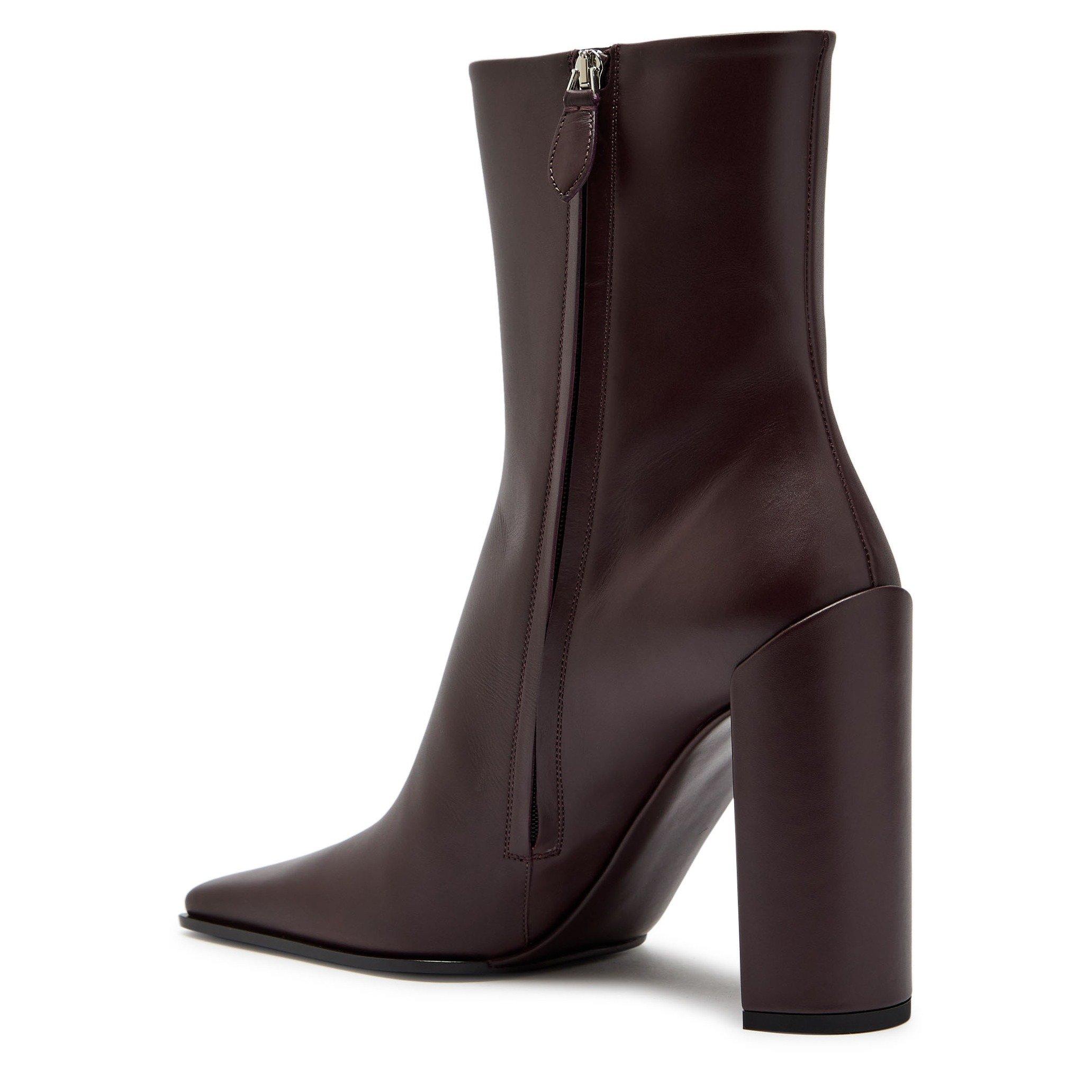 BROWN - Alaia - ANKLE BOOT WITH SQUARE TOE - 2