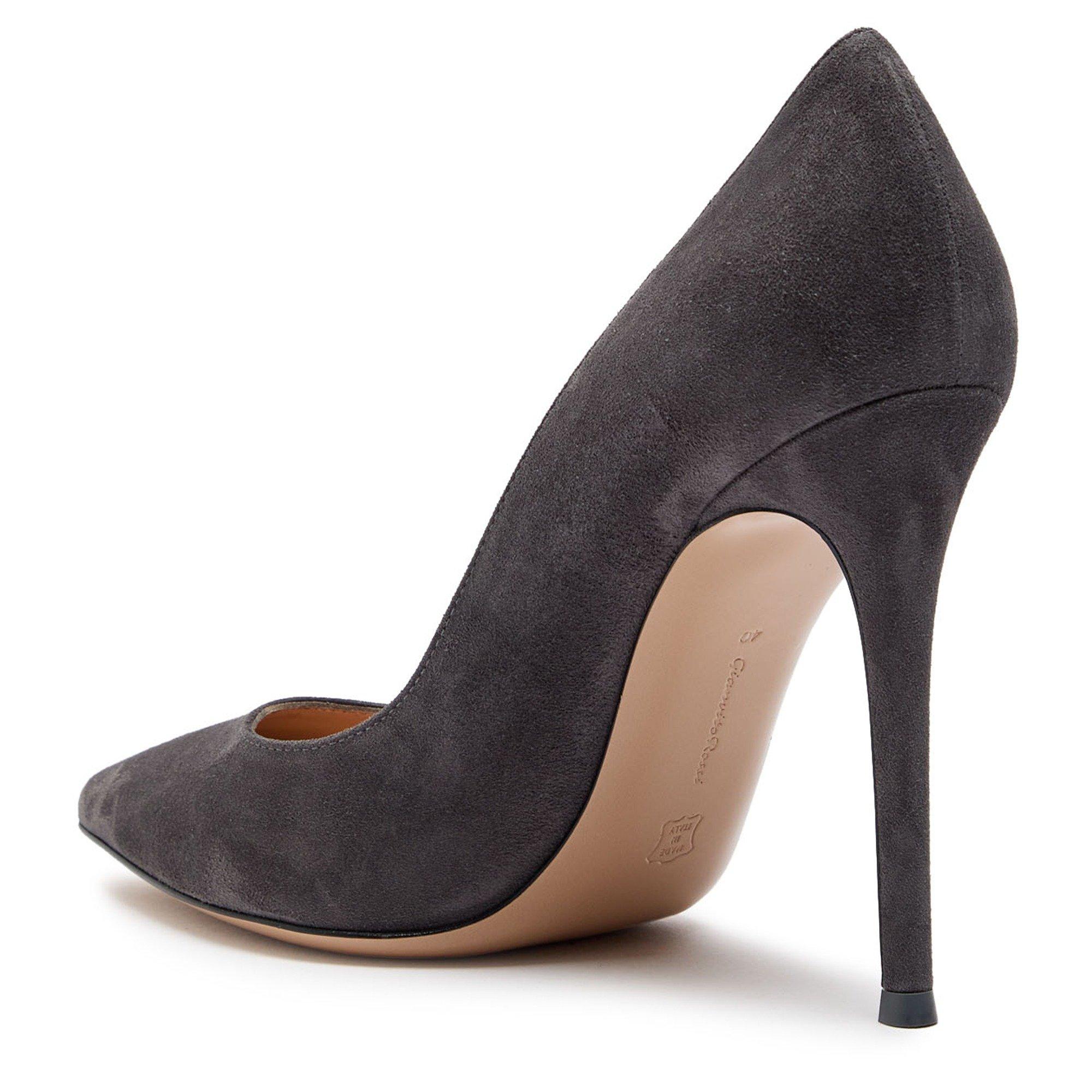 DARK GREY - Gianvito Rossi - Women's Gianvito 105 Suede Stiletto Heels - 2