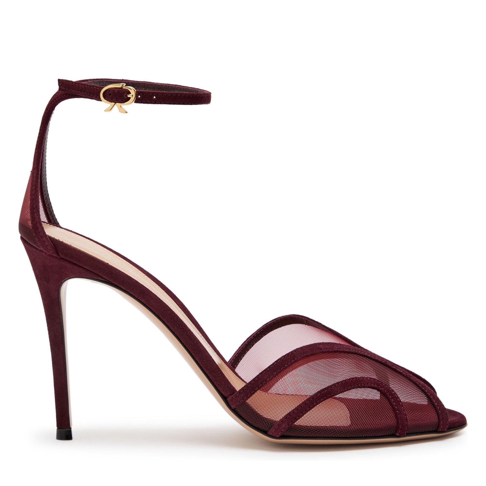 BURGUNDY - Gianvito Rossi - MESH SANDAL