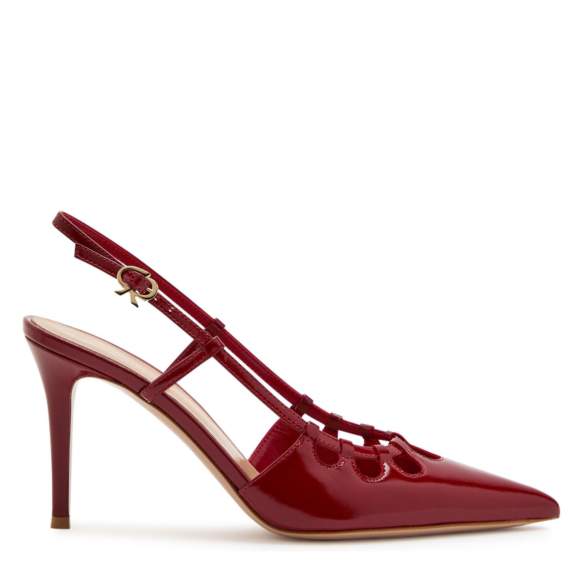 RED - Gianvito Rossi - CUT OUT 85 PATENT SLINGBACK