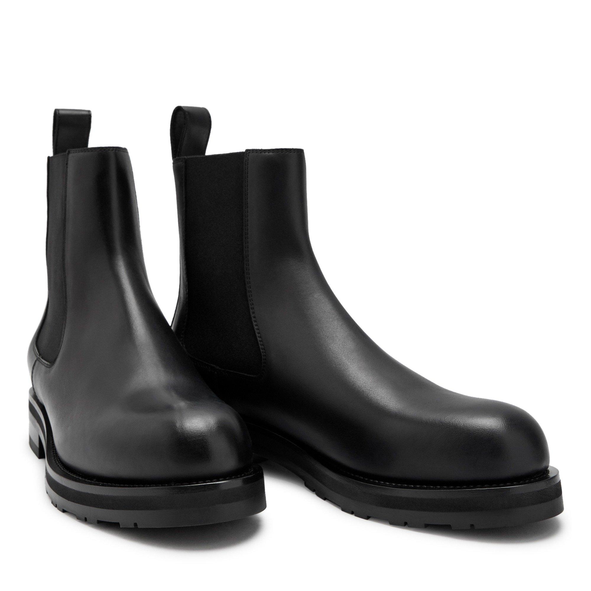 BLACK - The Row - Women's Leather Lug Sole Chelsea Boots - 3