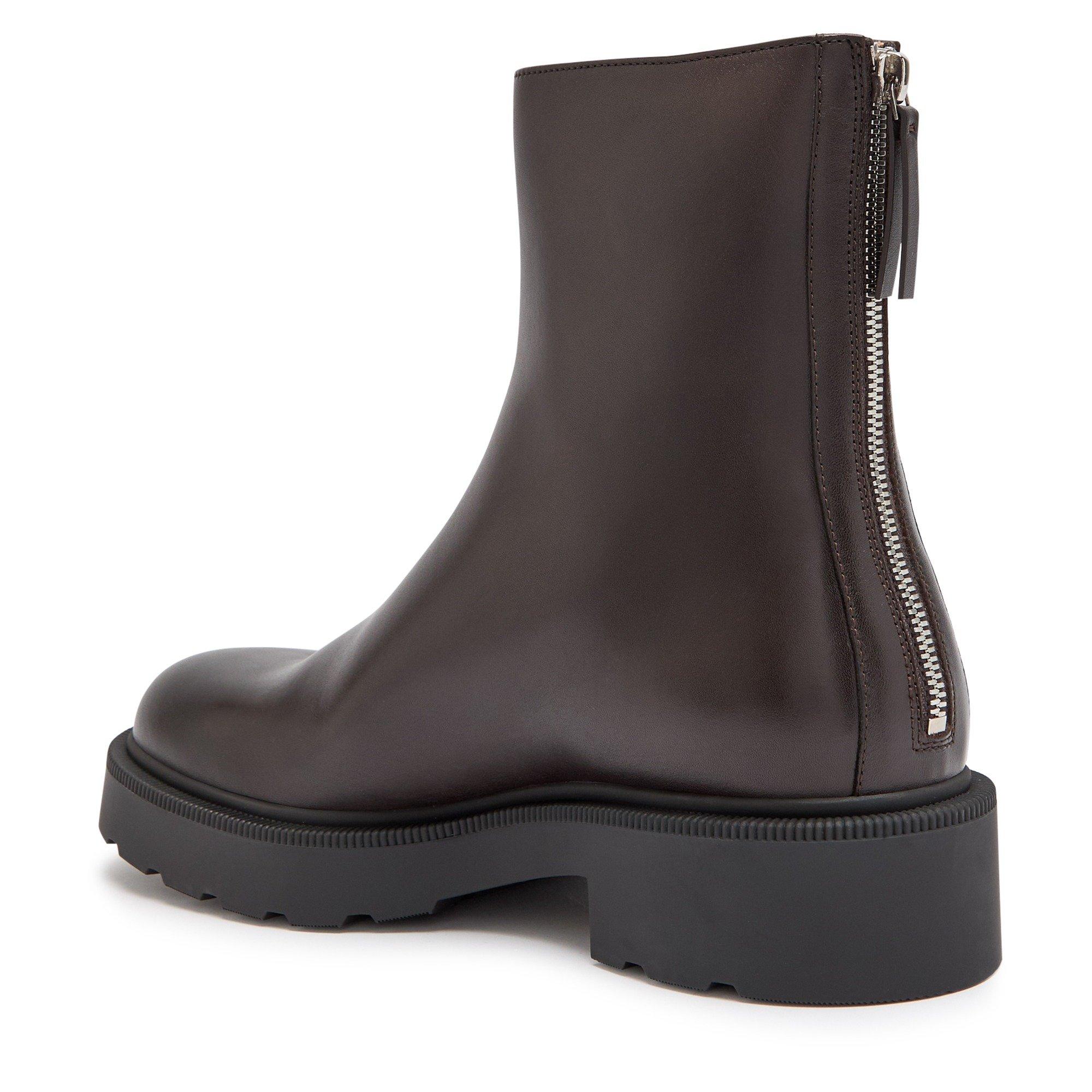 BROWN - The Row - Women's Nobilis Fast Leather Flat Ankle Boots - 2
