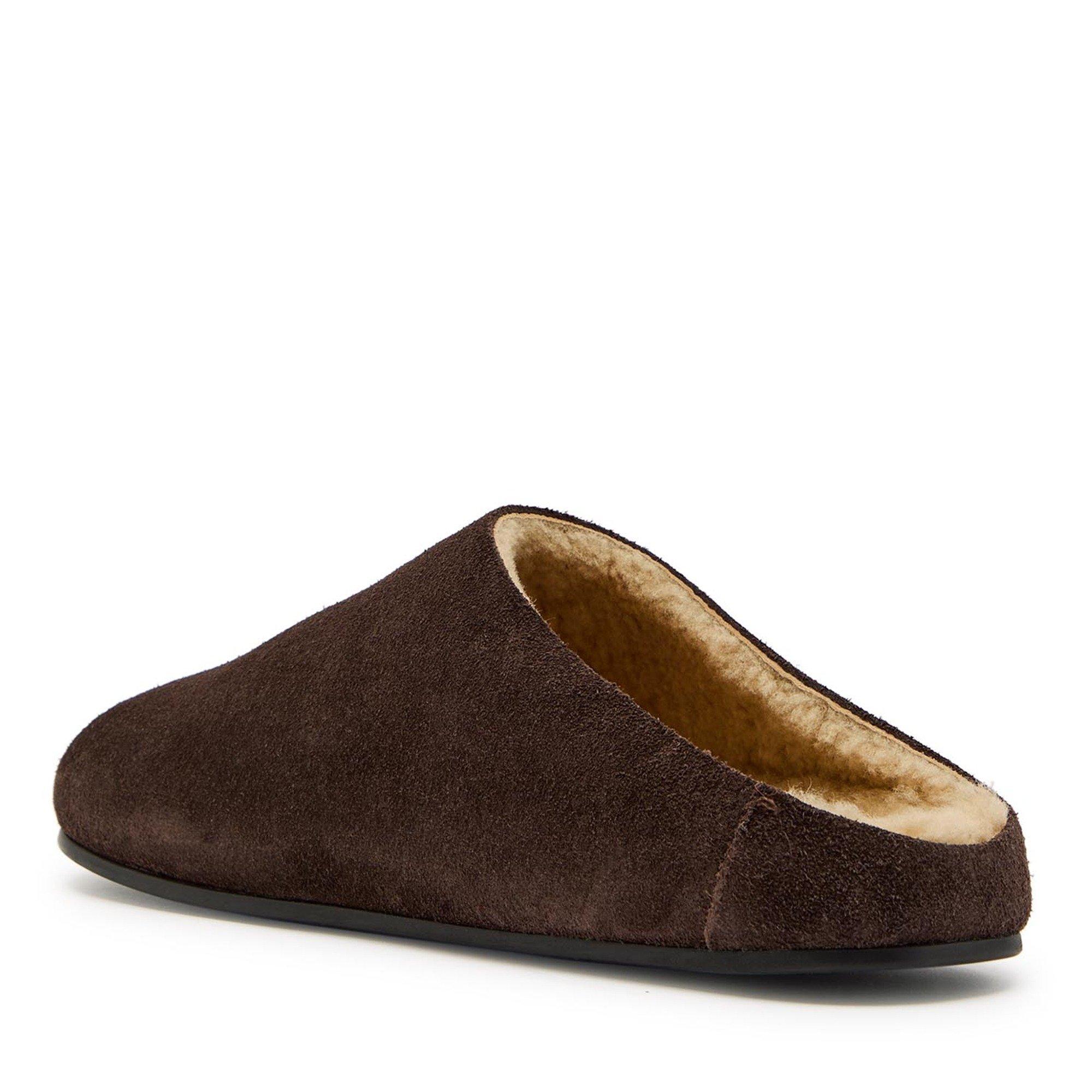 BROWN - The Row - Women's Hudson Slide Shearling Suede Flat Mules - 2
