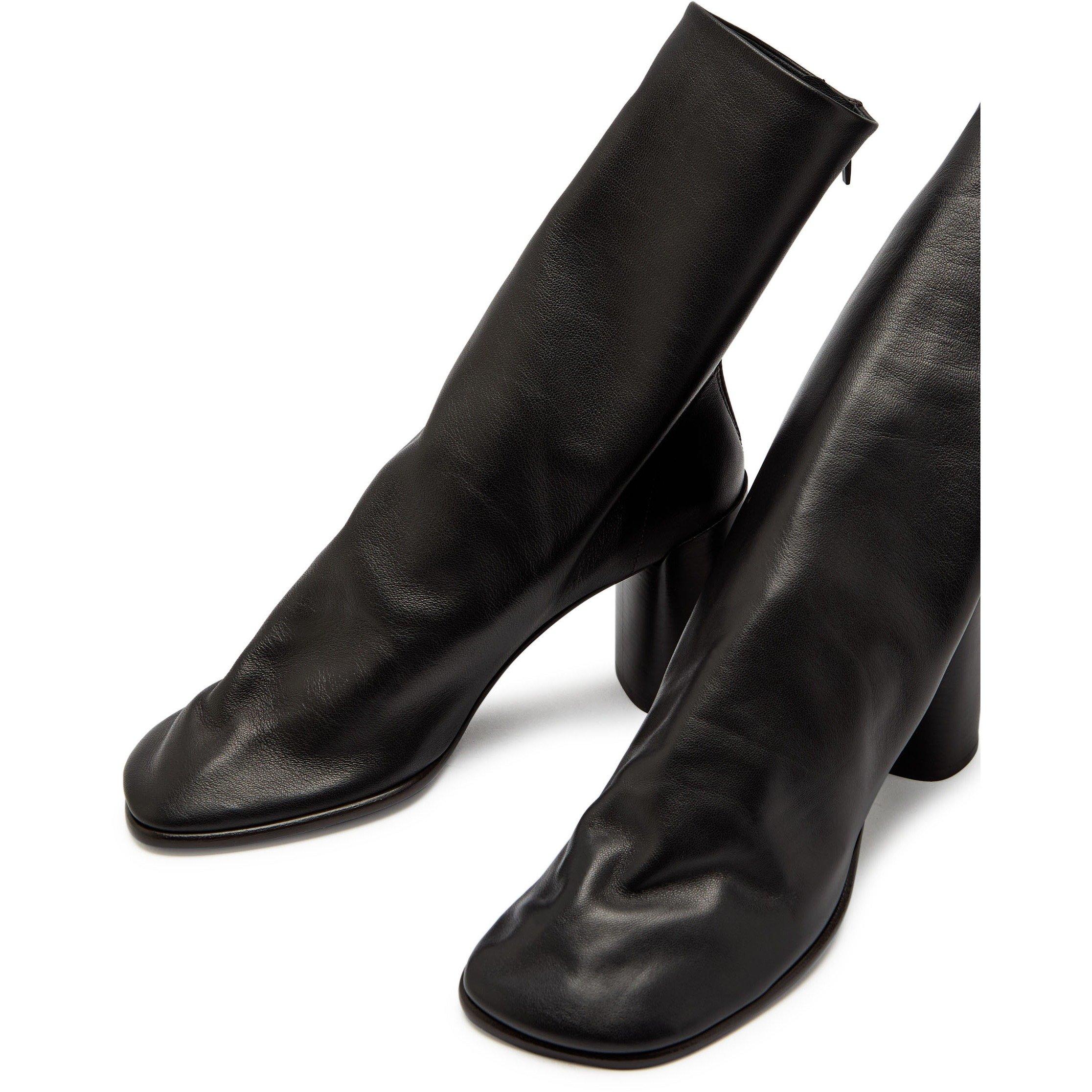 BROWN - Lemaire - Women's Glove Leather Square-Toe Ankle Boots - 3