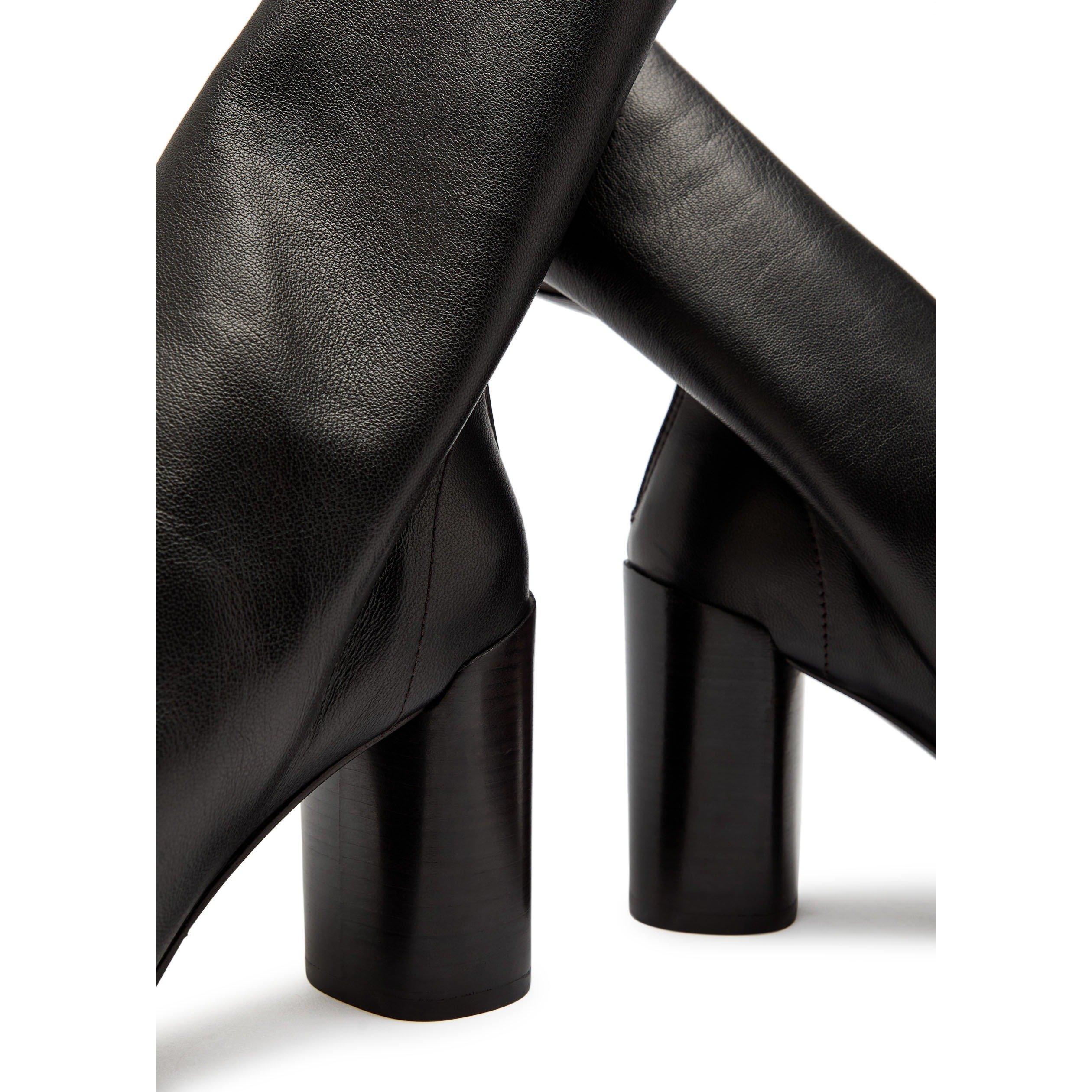 BROWN - Lemaire - Women's Glove Leather Square-Toe Ankle Boots - 4