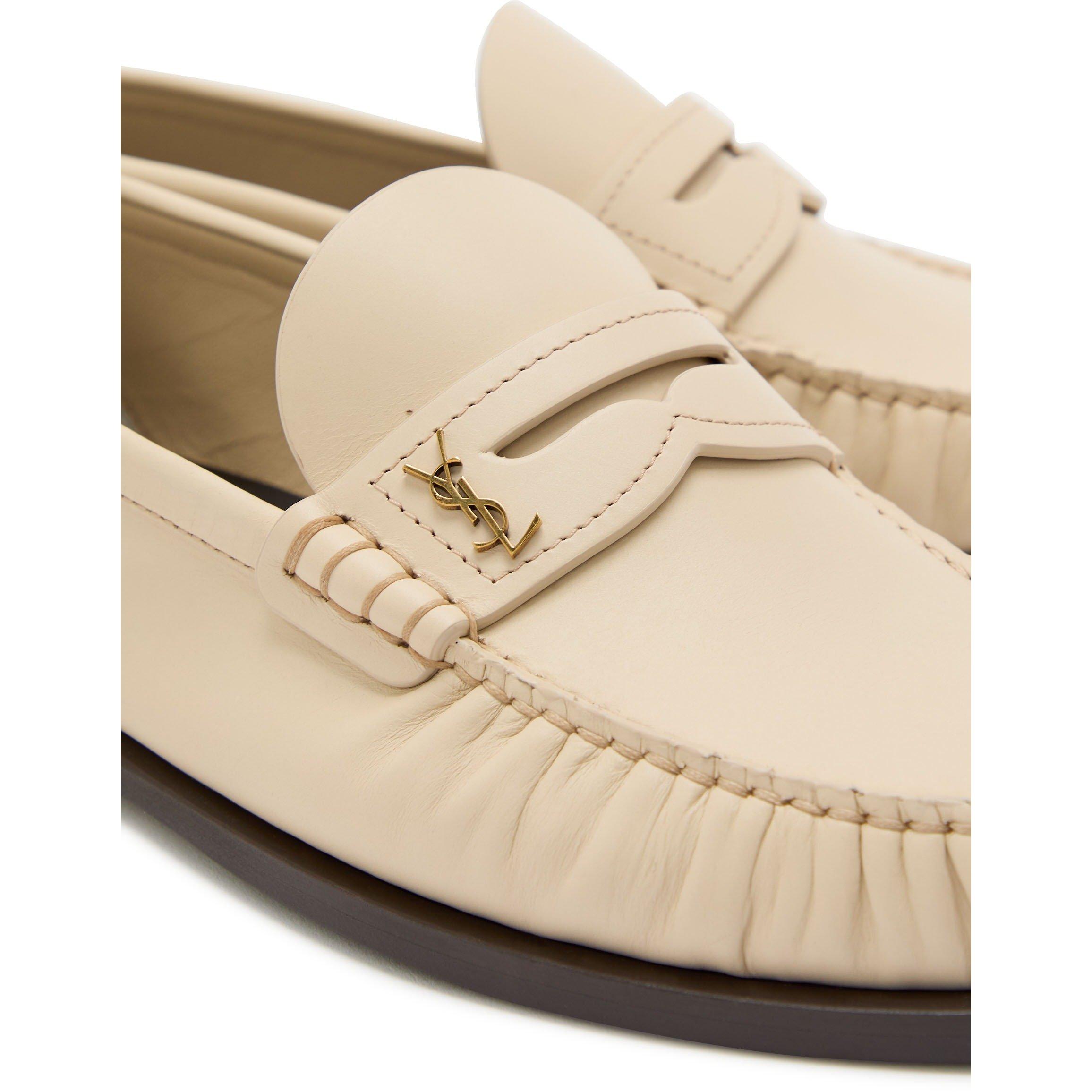IVORY - Saint Laurent - Women's Laurent Leather Loafers - 4