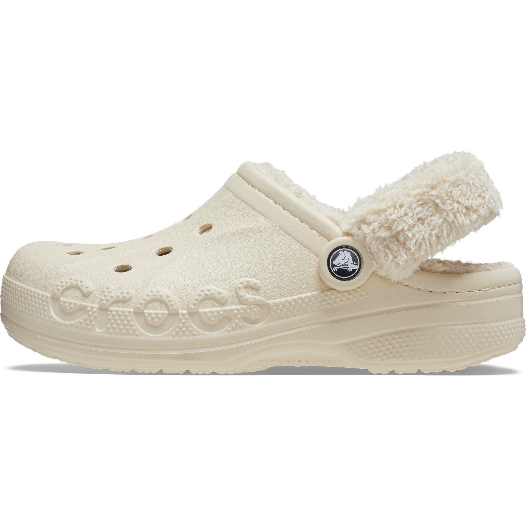 Winter White - Crocs - Baya Lined Fuzz Strap Mule Slippers - 2
