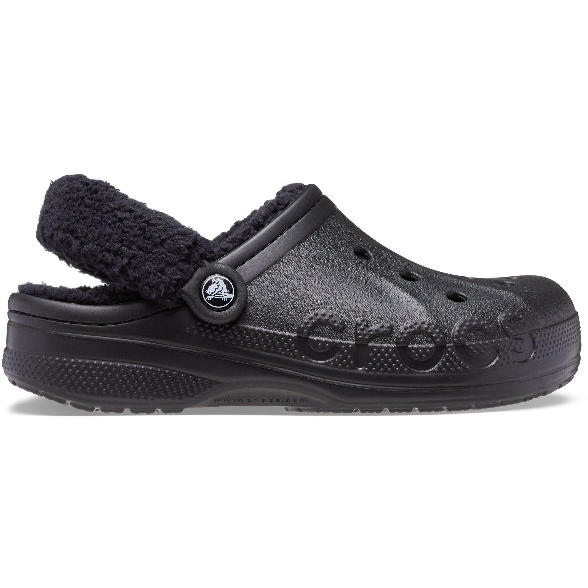Crocs Baya Lined Crocs Clogs Fur Crocs Baya Lined Fuzz-Strap Clogs