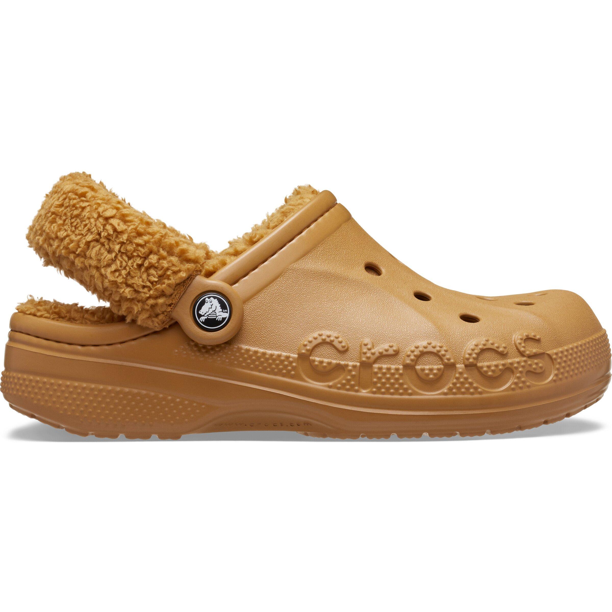 Crocs Women's Baya Lined Fuzz Strap Mule Slippers
