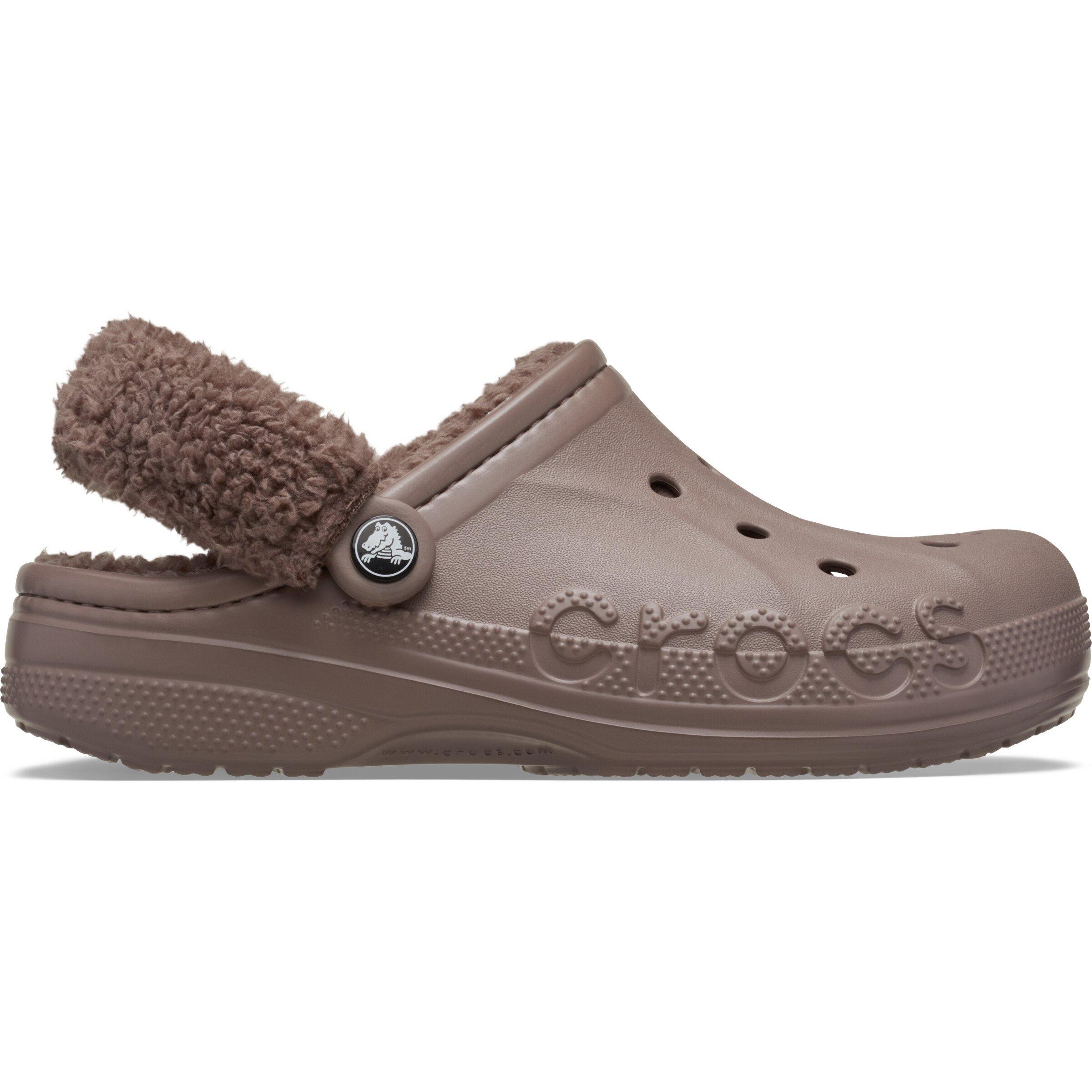 Crocs Women's Baya Lined Fuzz Strap Mule Slippers