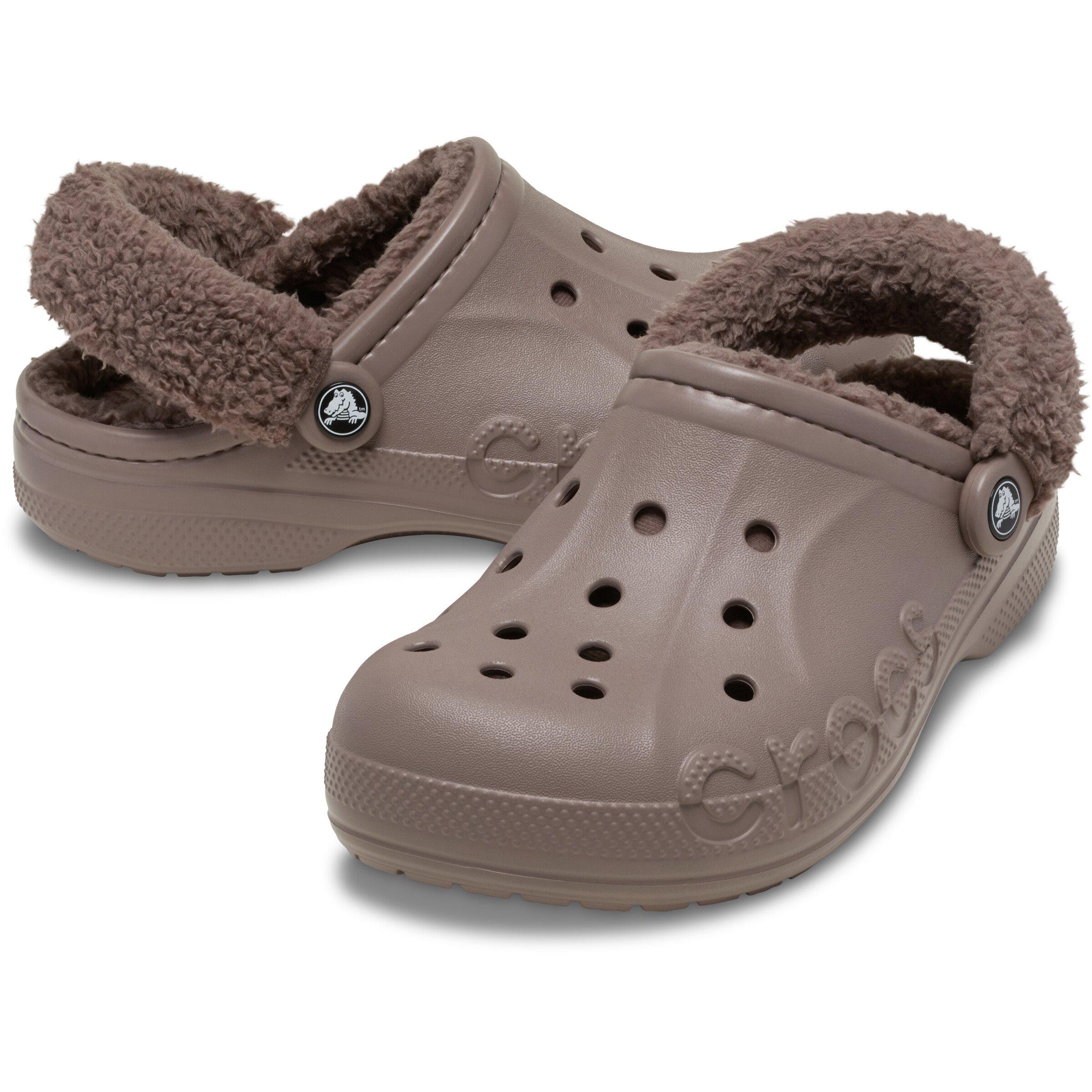 Trufa - Crocs - Women's Baya Lined Fuzz Strap Mule Slippers - 3