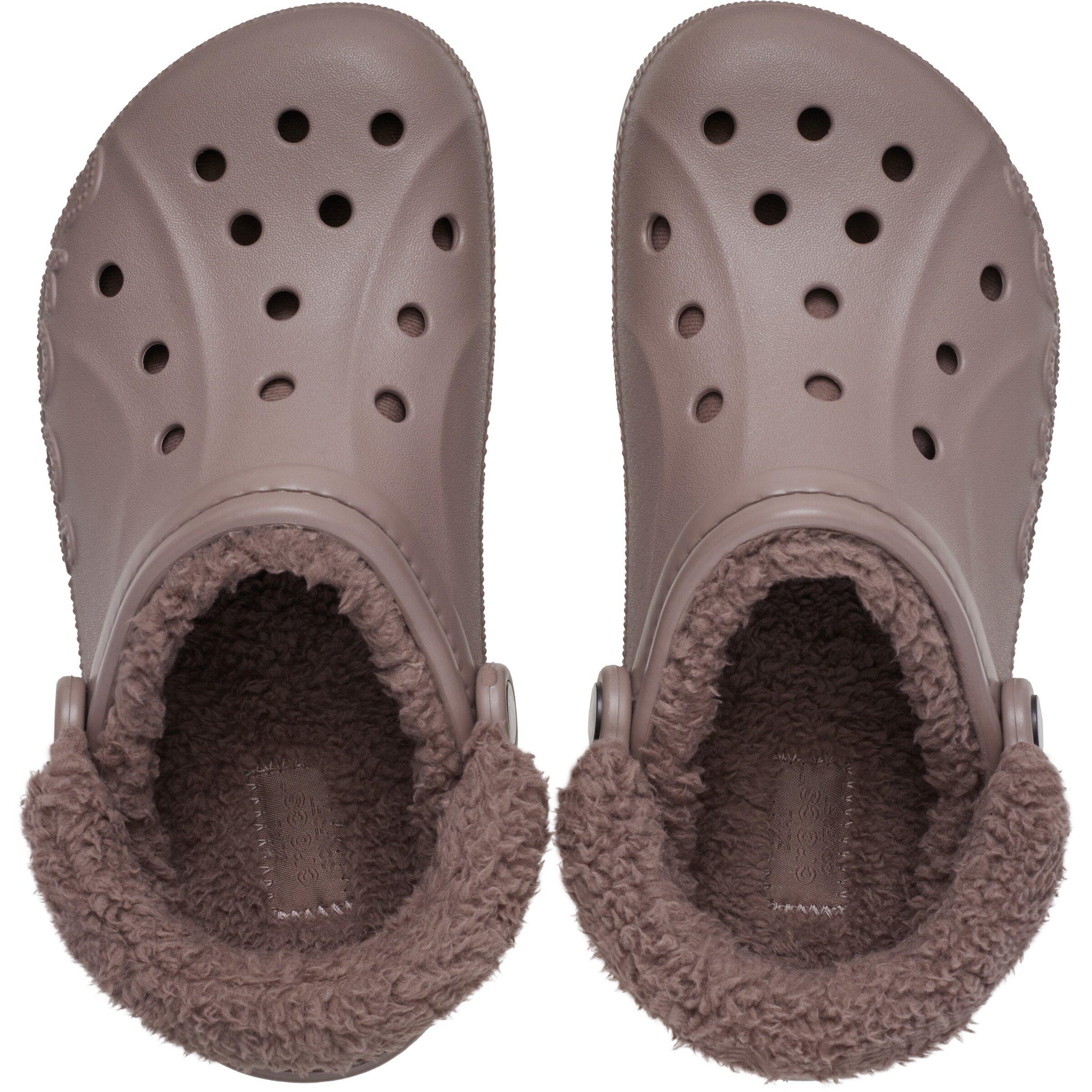 Trufa - Crocs - Women's Baya Lined Fuzz Strap Mule Slippers - 4