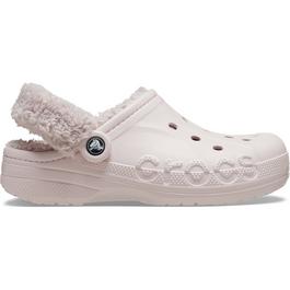 Crocs Baya Lined Fuzz-Strap Clogs Womens