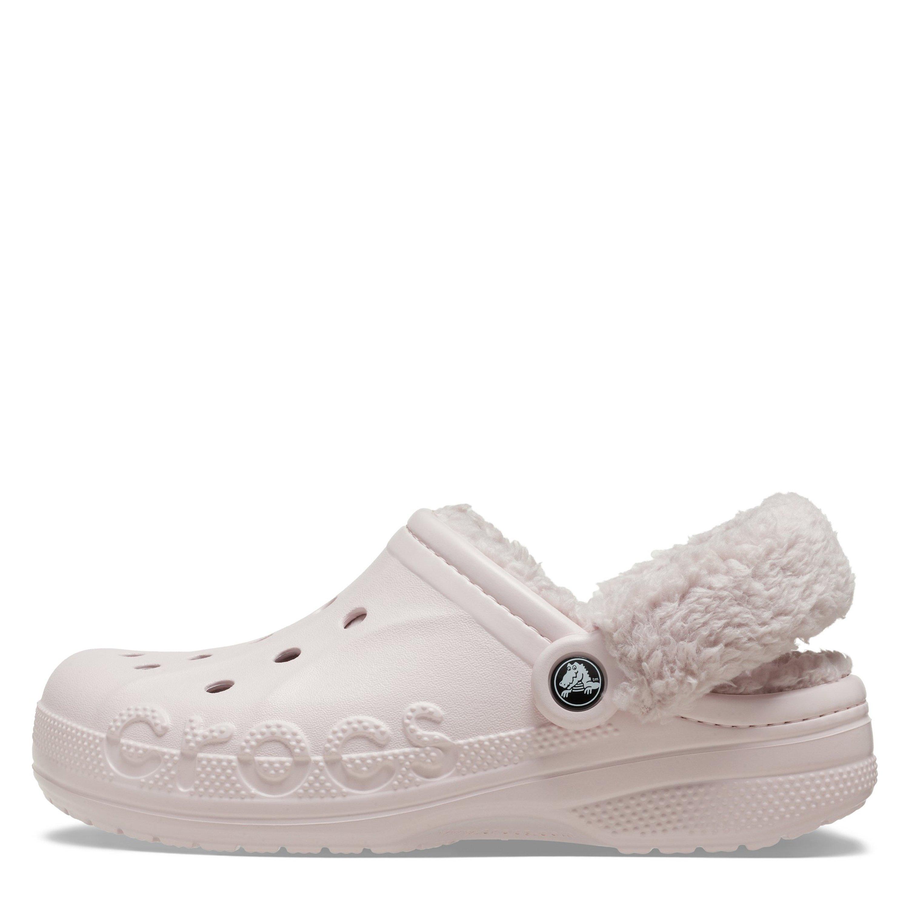 Bijna Roze - Crocs - Women's Baya Lined Fuzz Strap Mule Slippers - 2