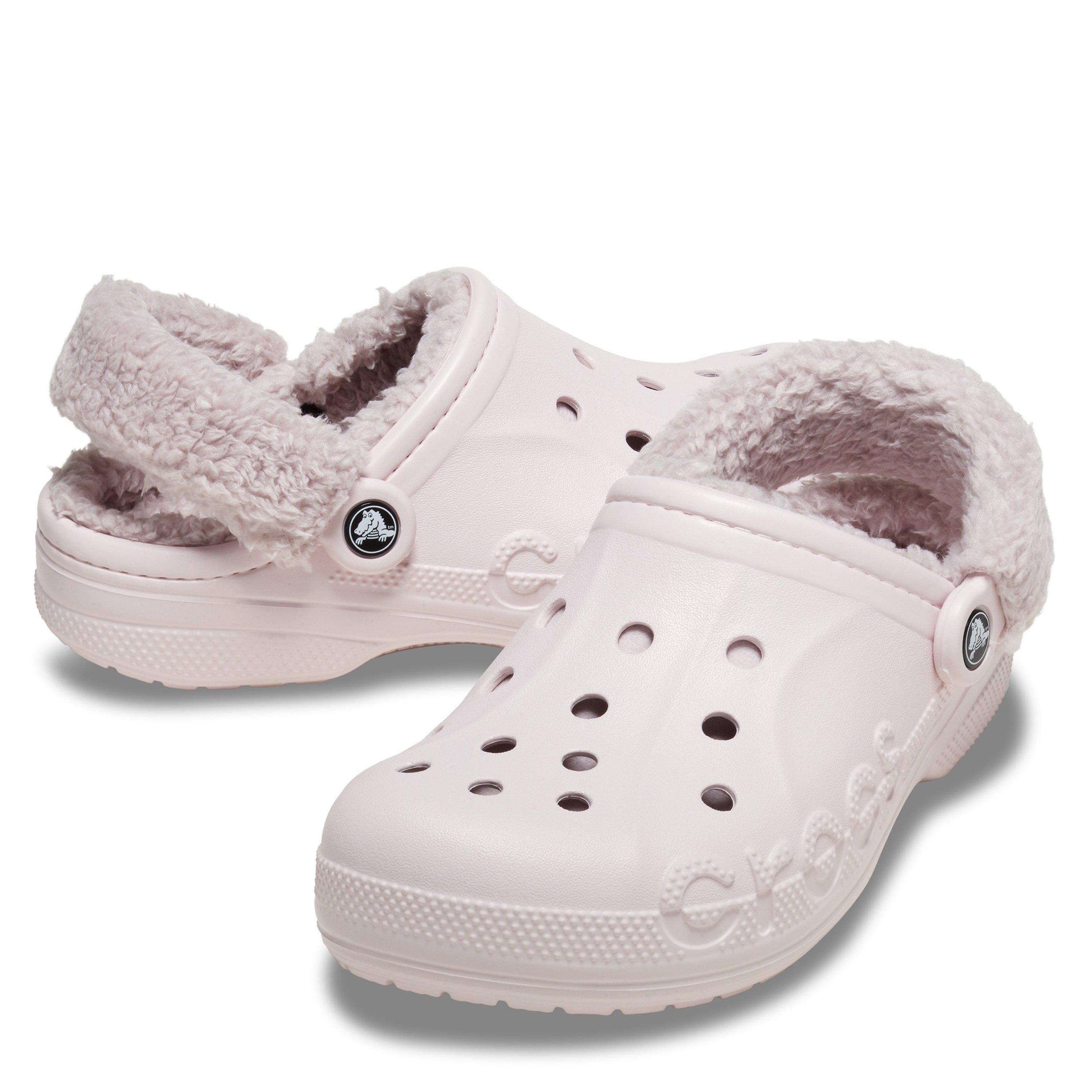 Bijna Roze - Crocs - Women's Baya Lined Fuzz Strap Mule Slippers - 3