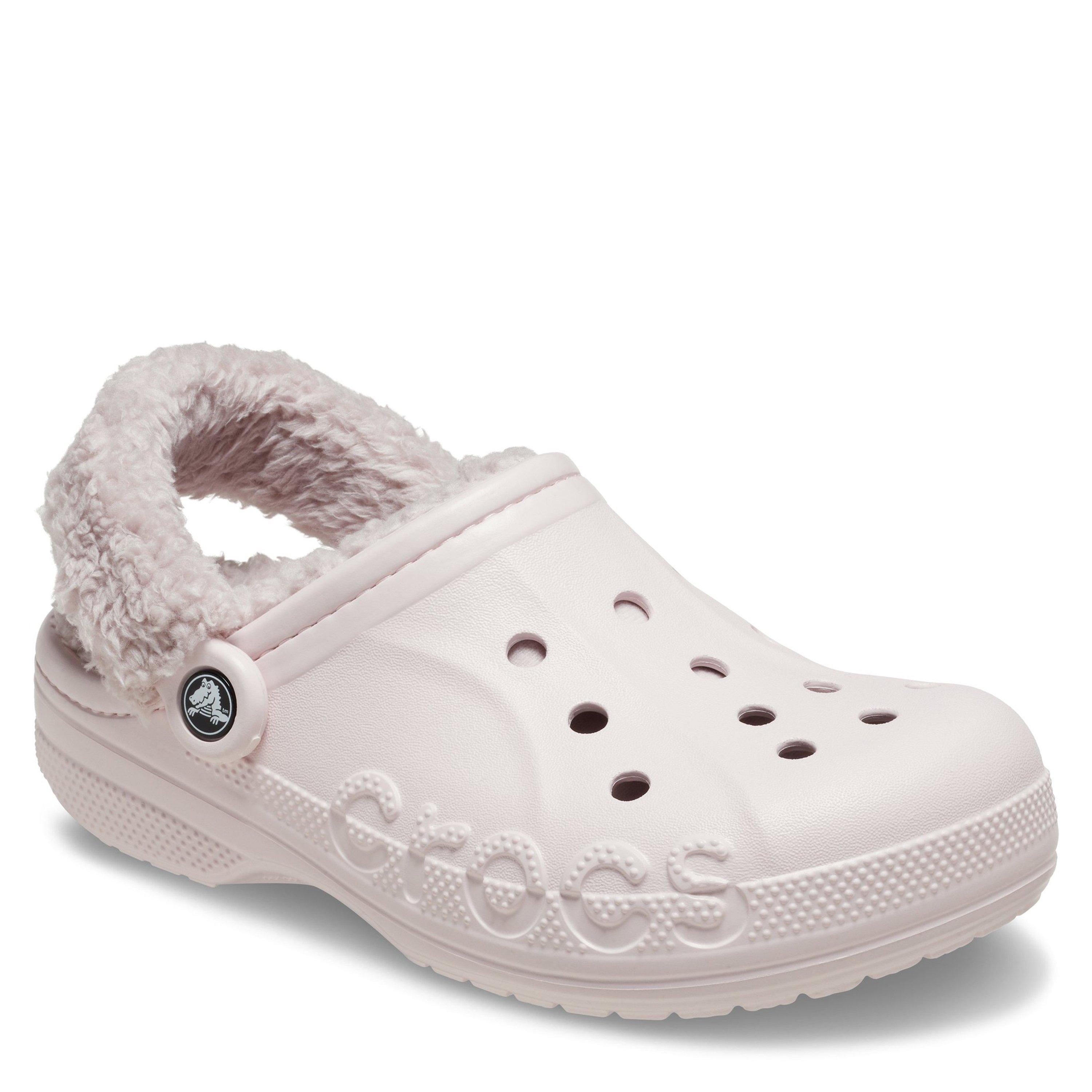Bijna Roze - Crocs - Women's Baya Lined Fuzz Strap Mule Slippers - 6
