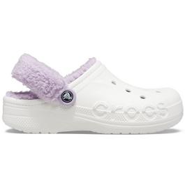 Crocs Baya Lined Fuzz-Strap Clogs Womens
