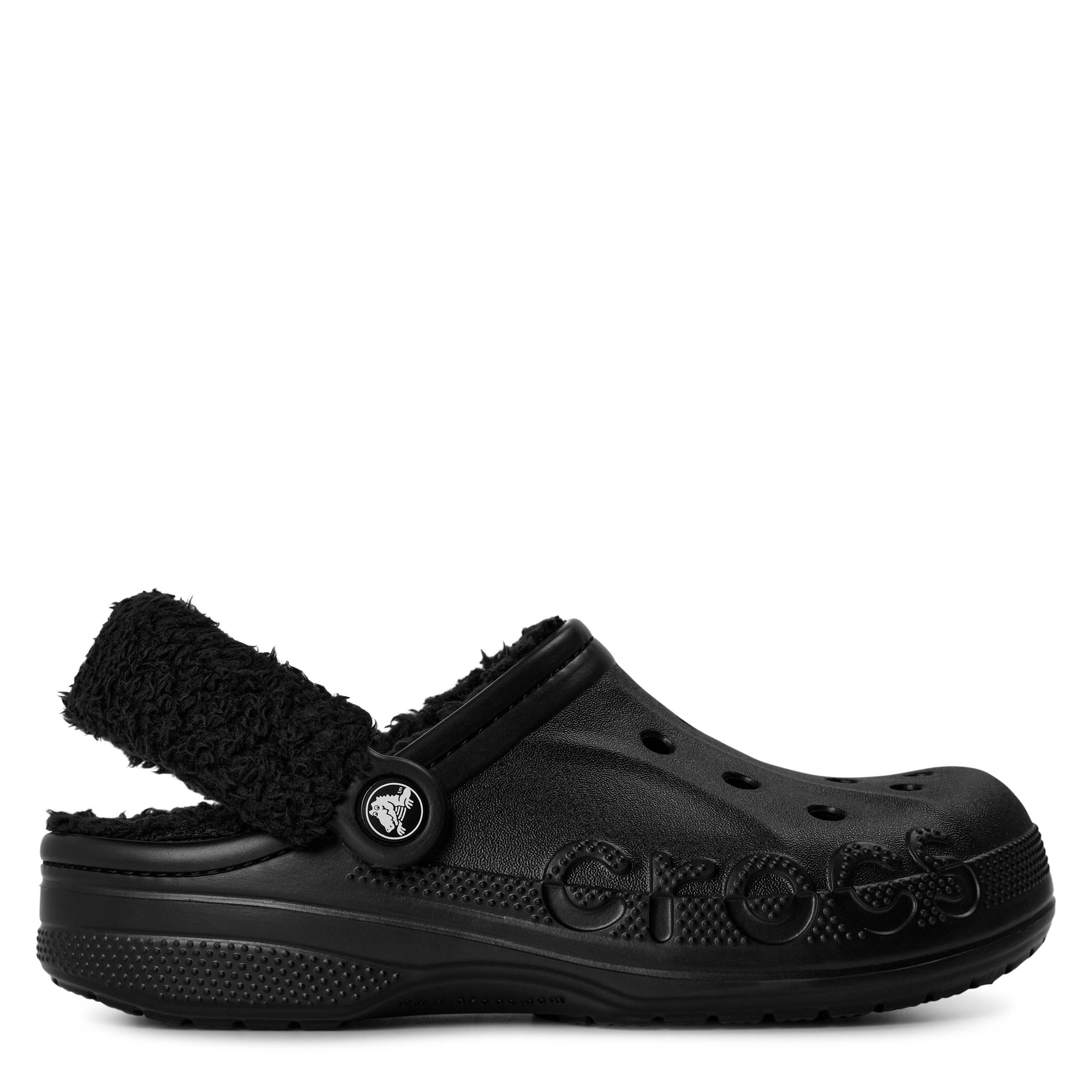 Crocs Women's Baya Lined Fuzz Strap Mule Slippers