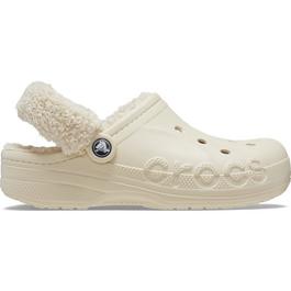 Crocs Baya Lined Fuzz-Strap Clogs Womens