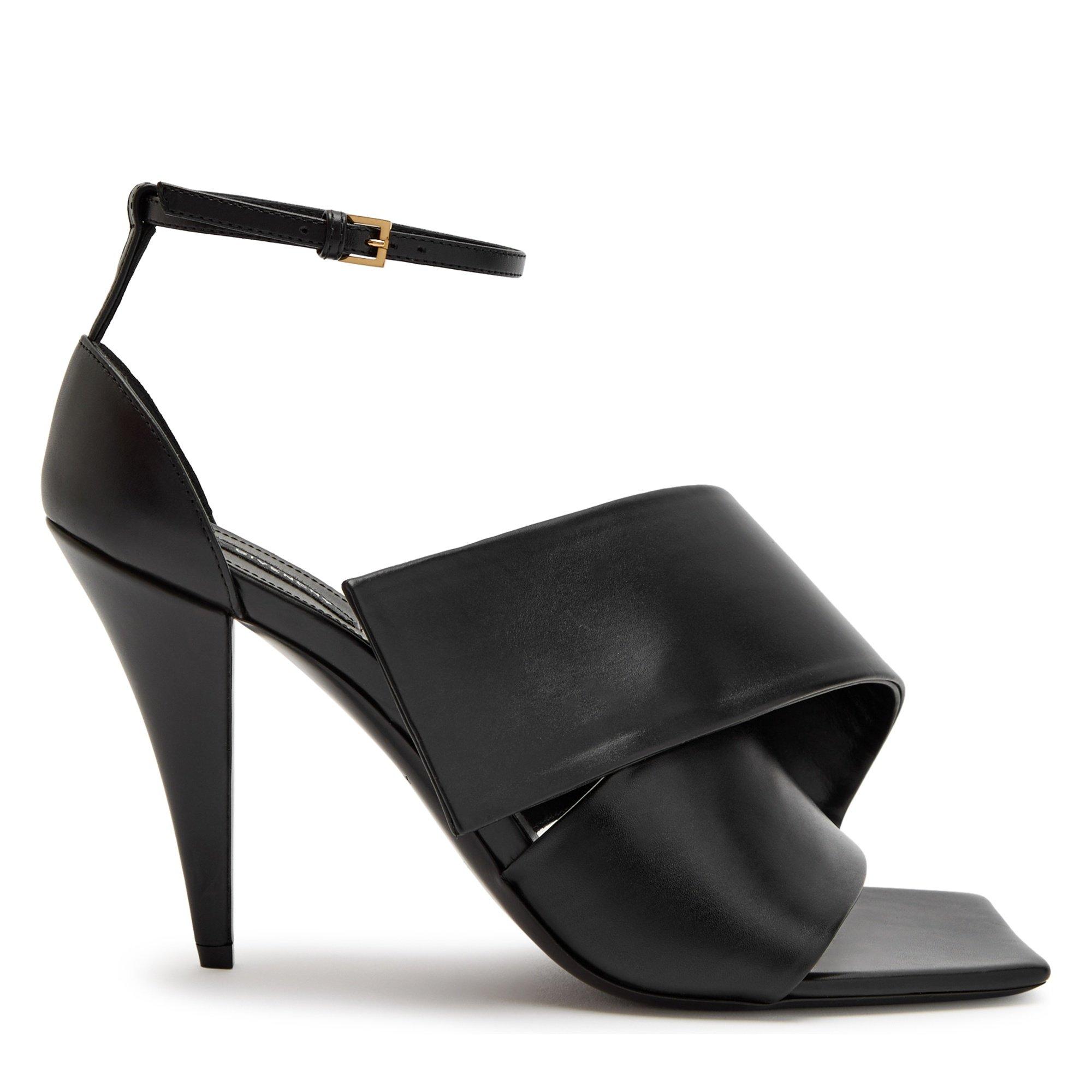 BLACK - GIVENCHY - HEEL TWISTED RIBBON SANDAL 95 - 1