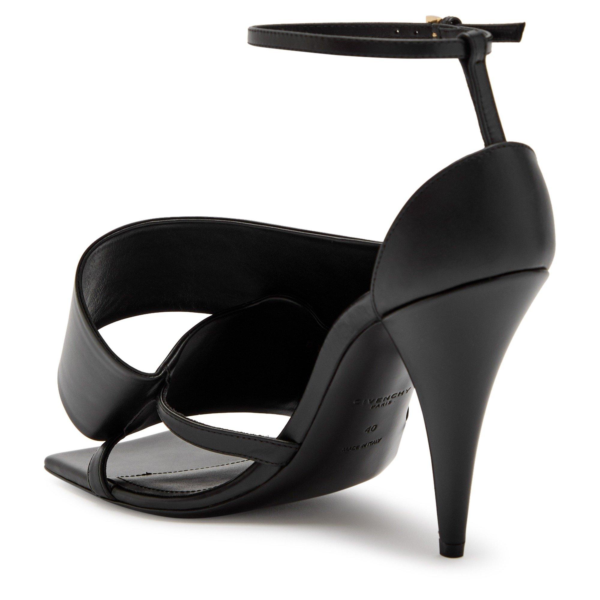 BLACK - GIVENCHY - HEEL TWISTED RIBBON SANDAL 95 - 2