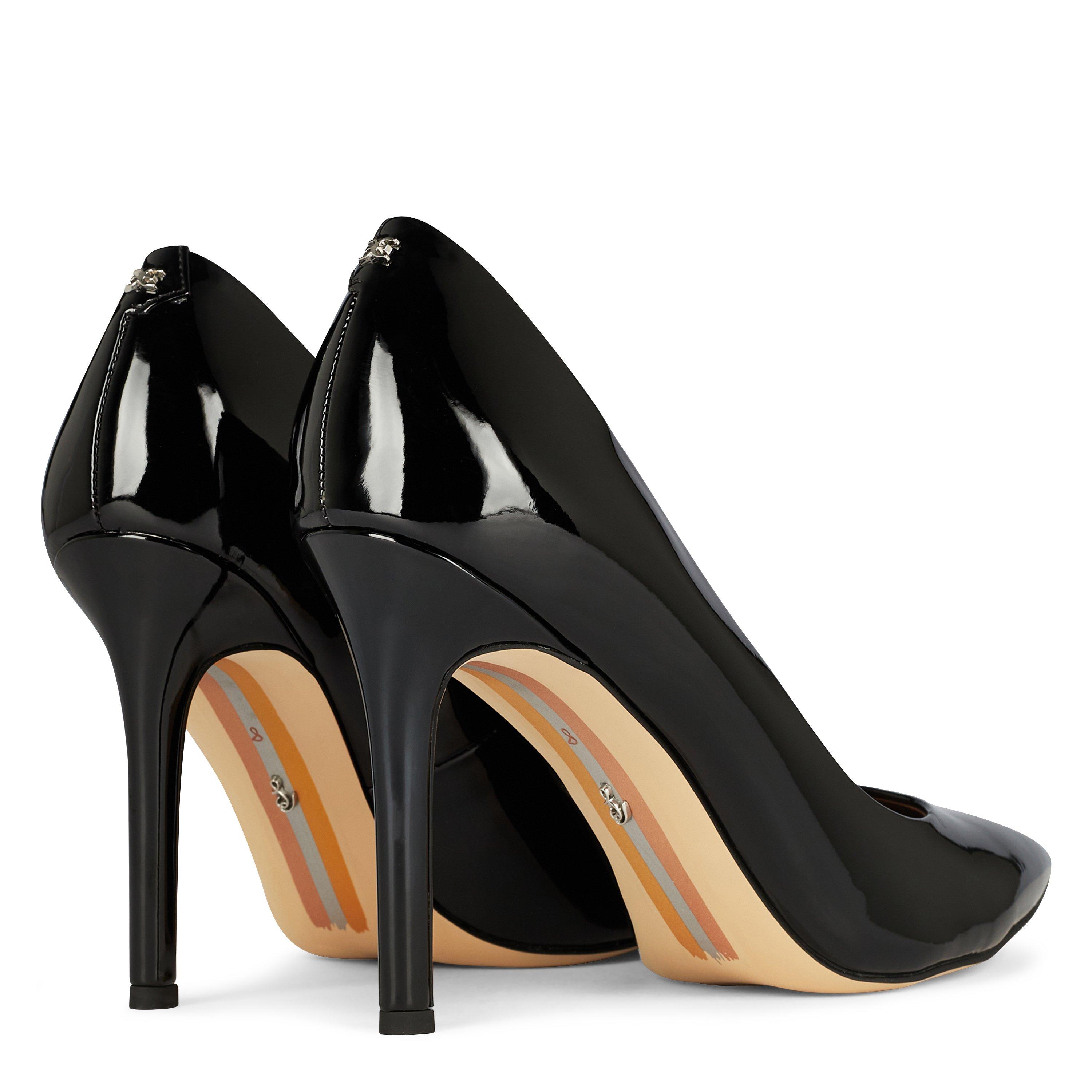 Black Pat - Sam Edelman - Hazel Pointed Toe Heel - 5